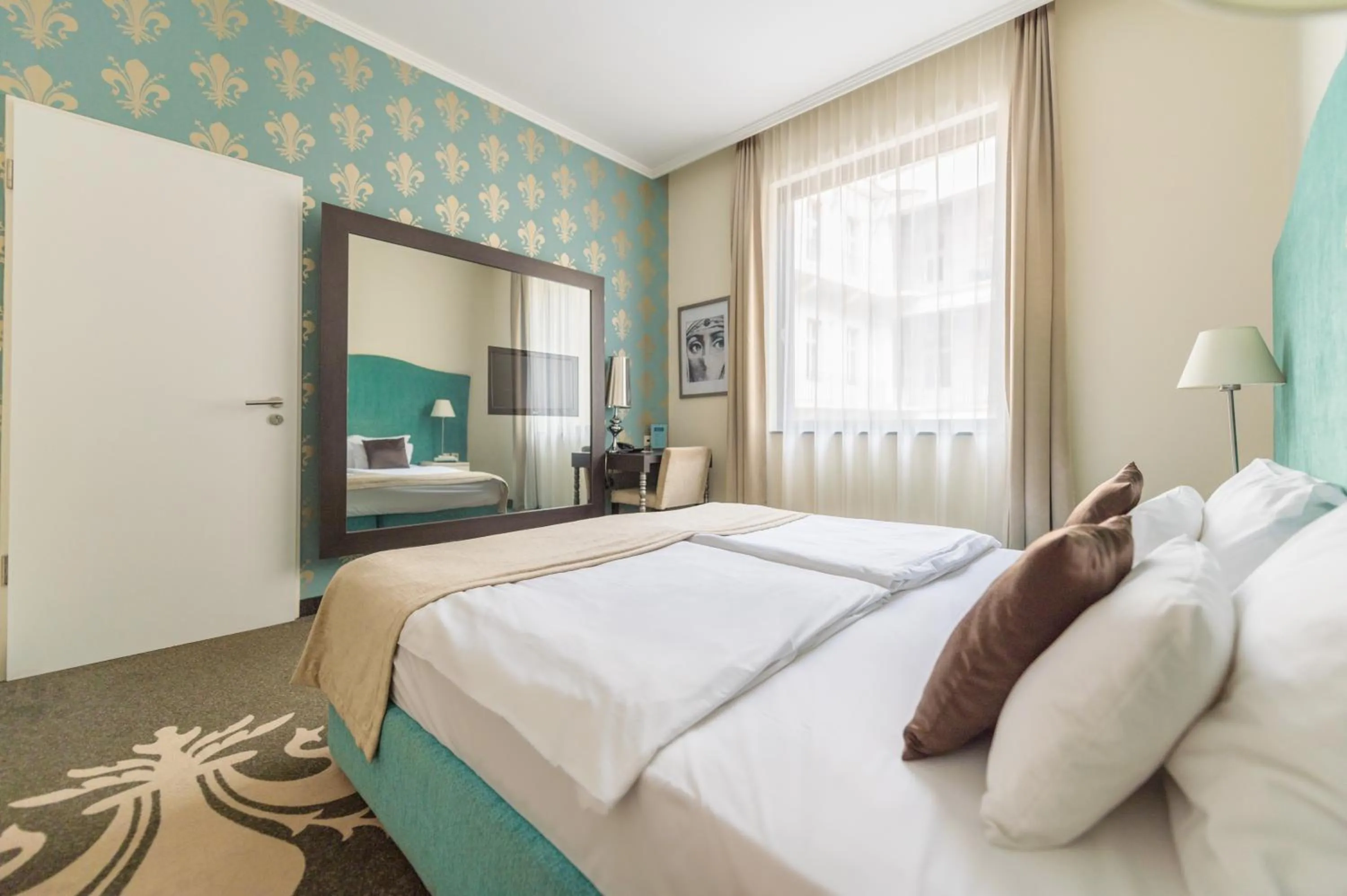 Bedroom, Bed in La Prima Fashion Hotel Budapest