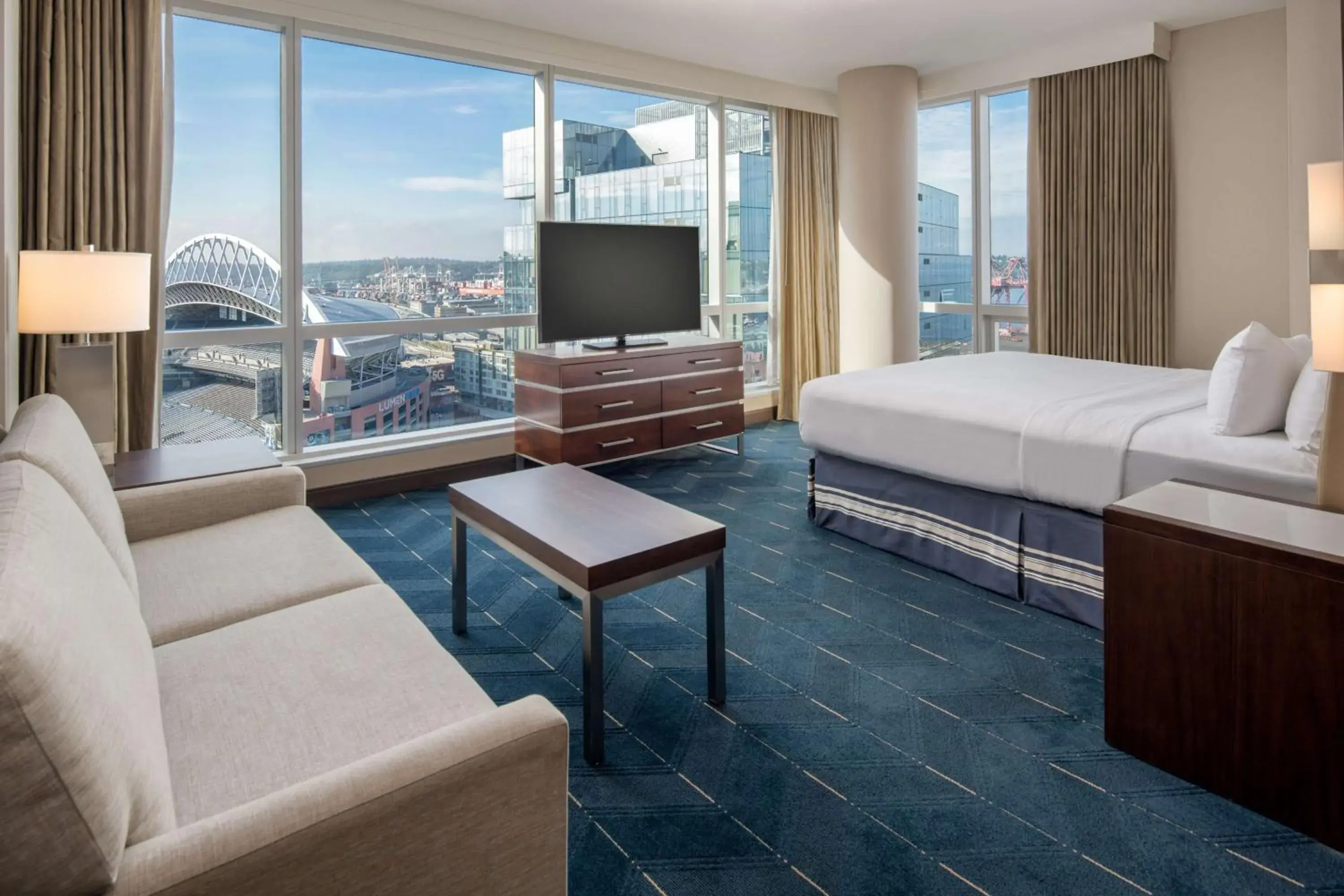 Corner King Studio with Stadium View in Embassy Suites By Hilton Seattle Downtown Pioneer Square Corner King Studio with Stadium View in Embassy Suites By Hilton Seattle Downtown Pioneer Square