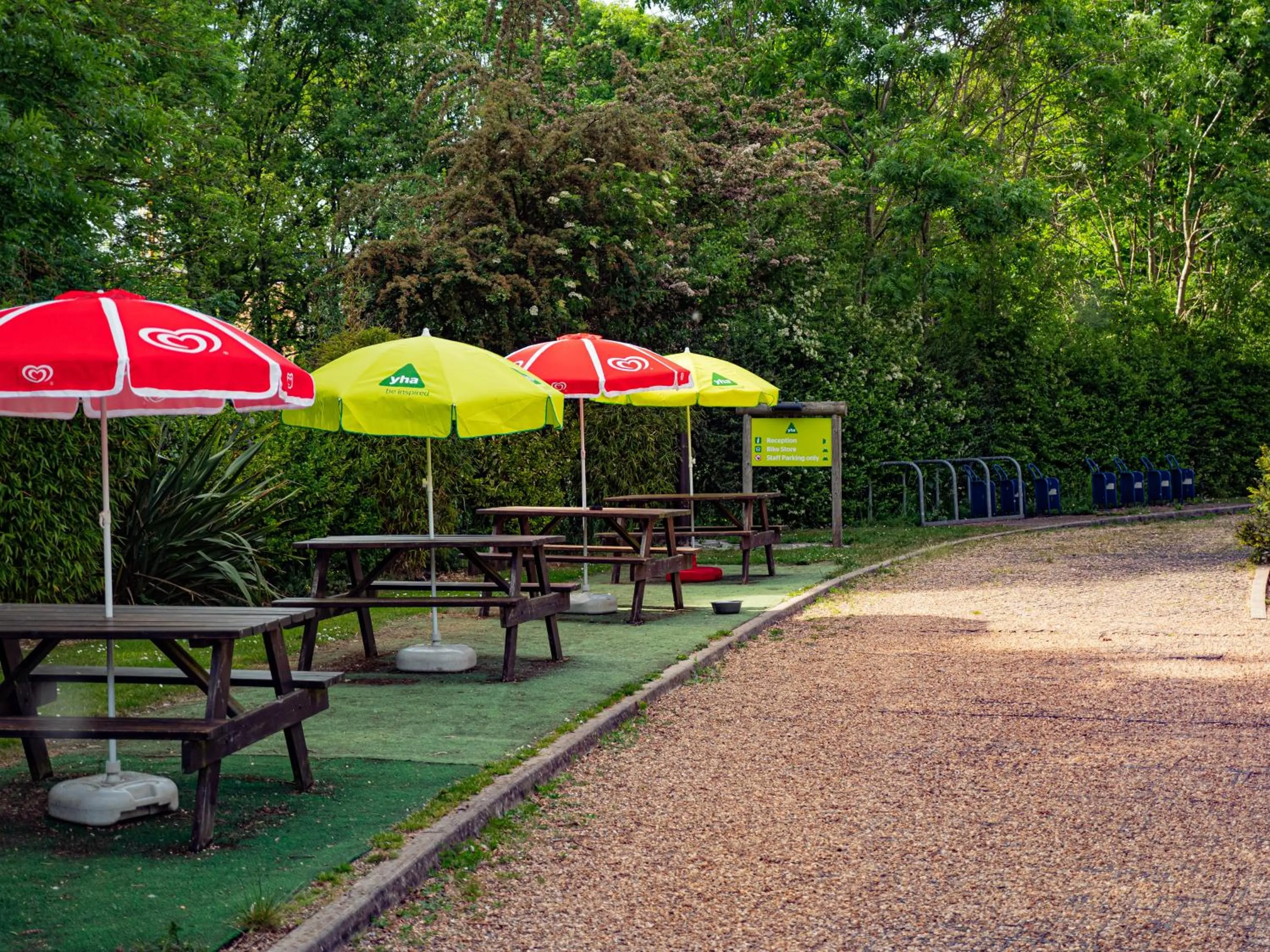 Garden in YHA London Lee Valley