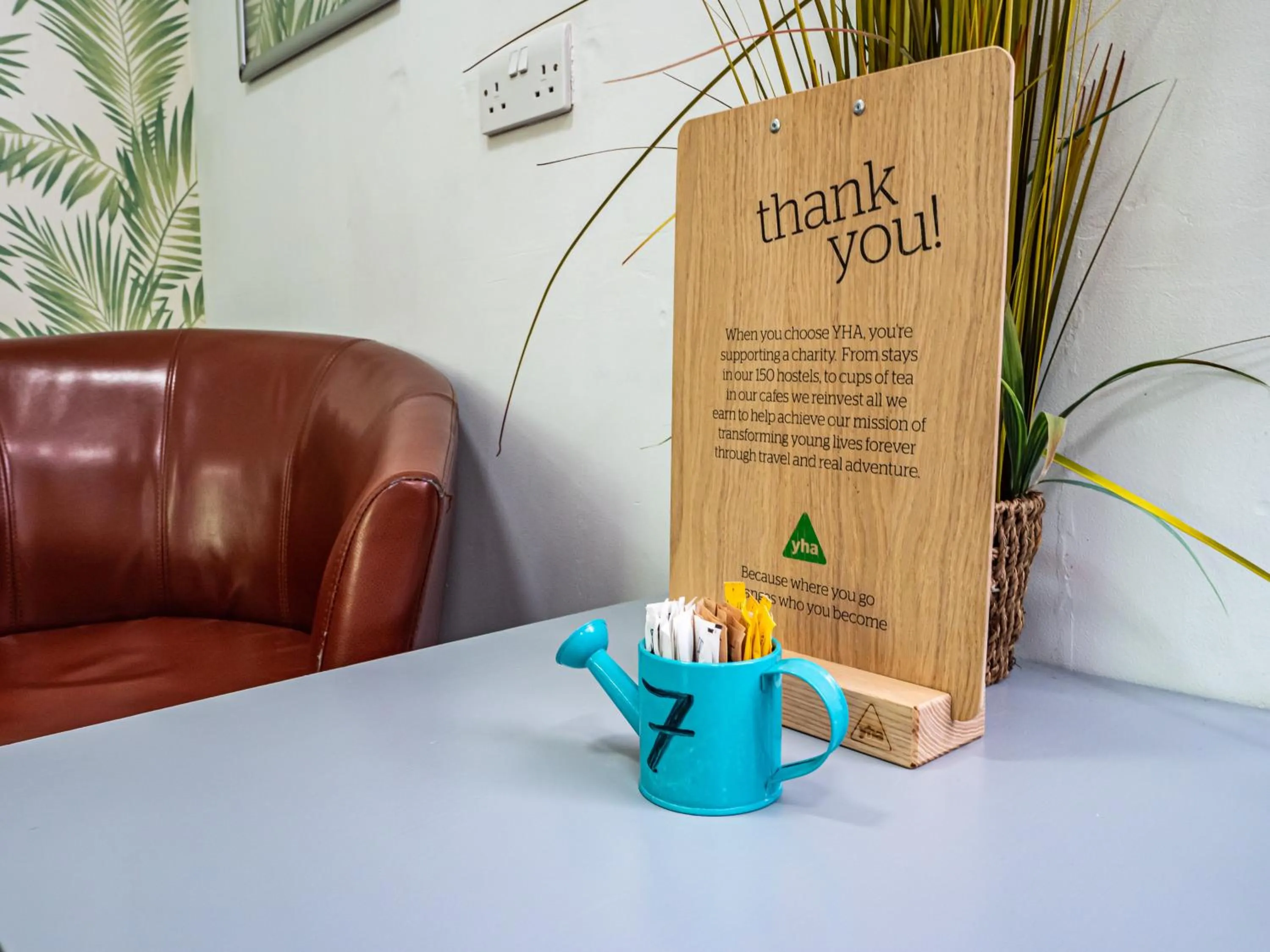 Text overlay in YHA London Lee Valley