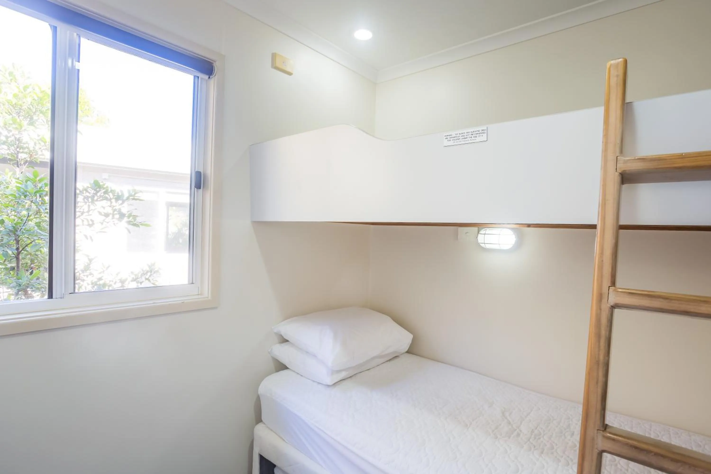 Bed in Fingal Bay Holiday Park