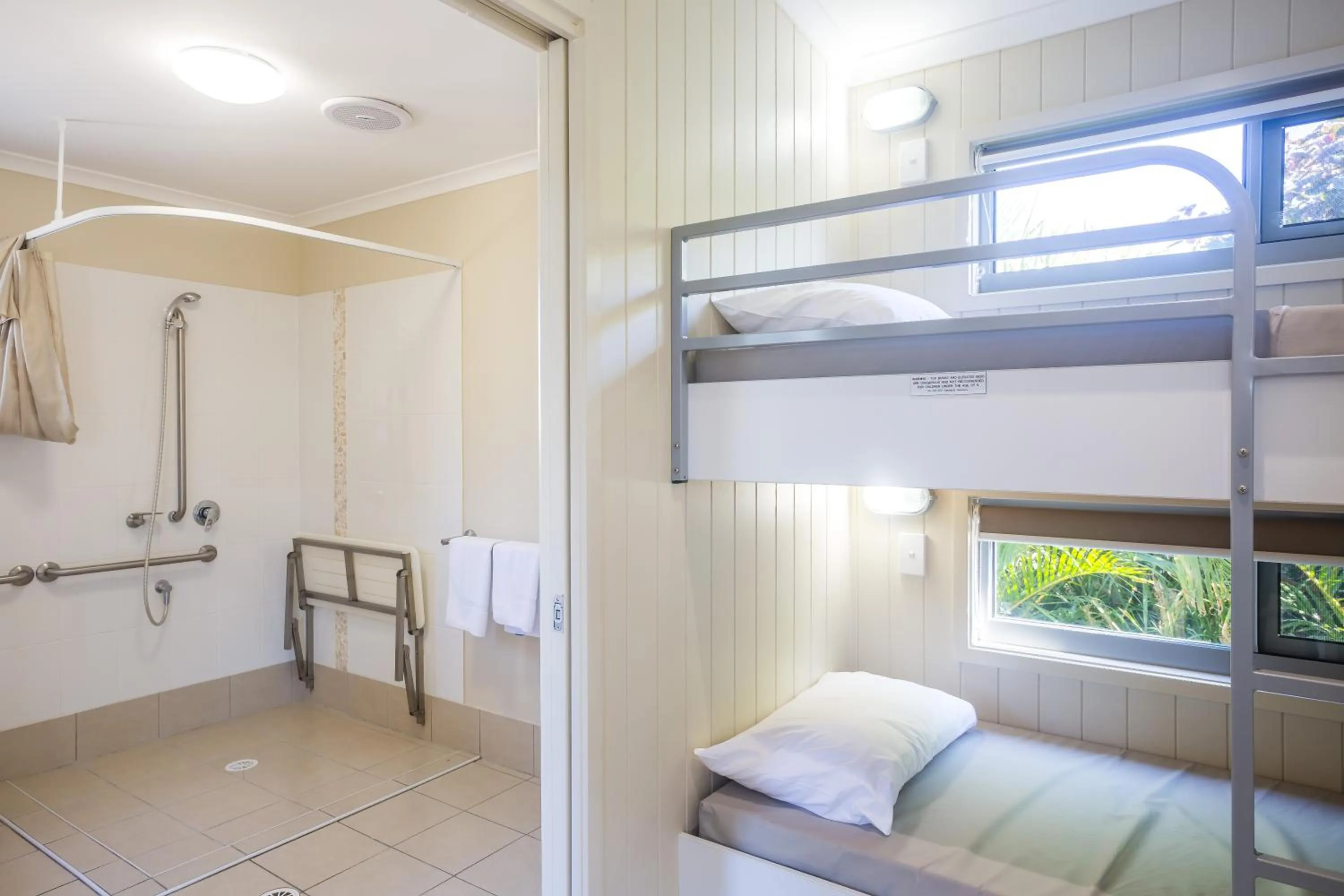 Bed in Fingal Bay Holiday Park