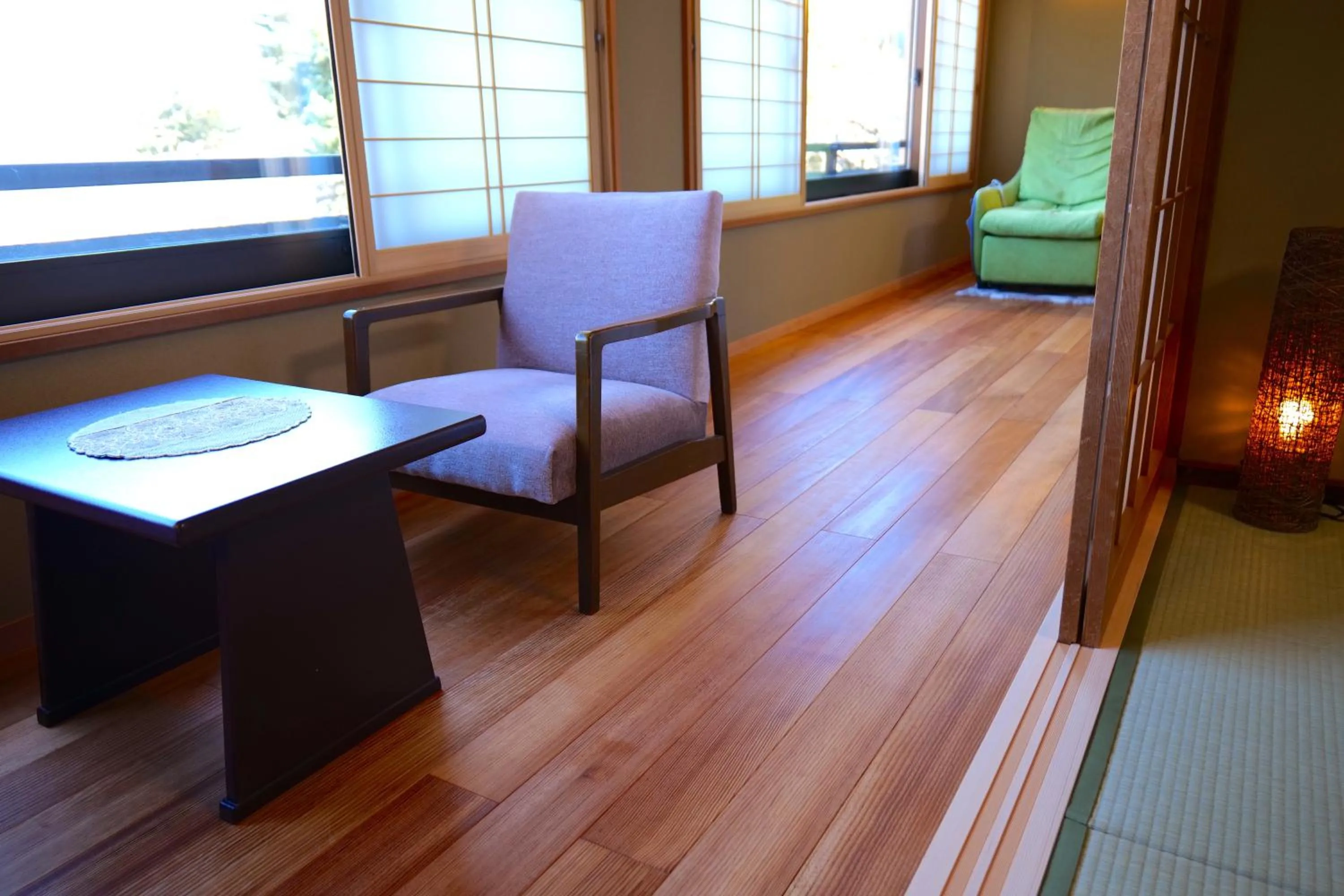 Seating area in Nikko Hoshino Yado