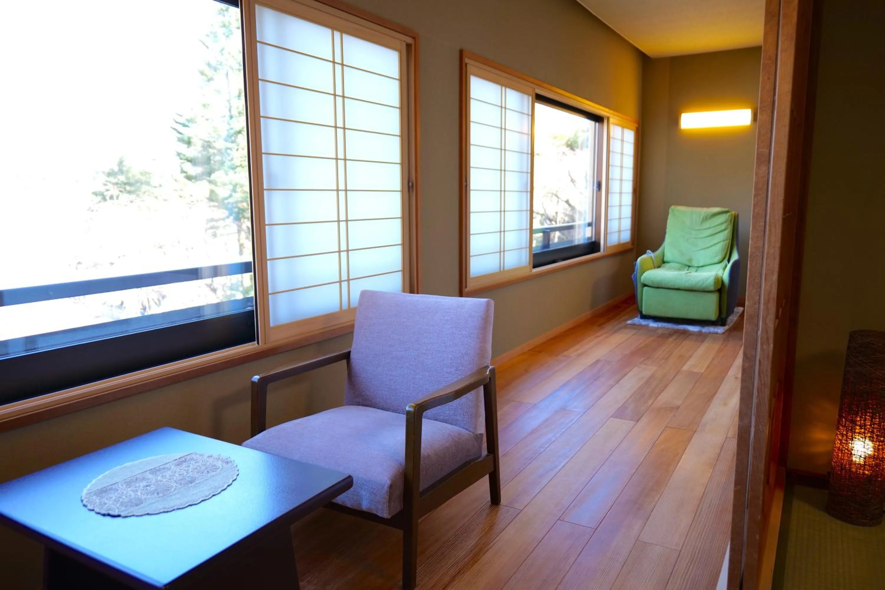 Seating area in Nikko Hoshino Yado