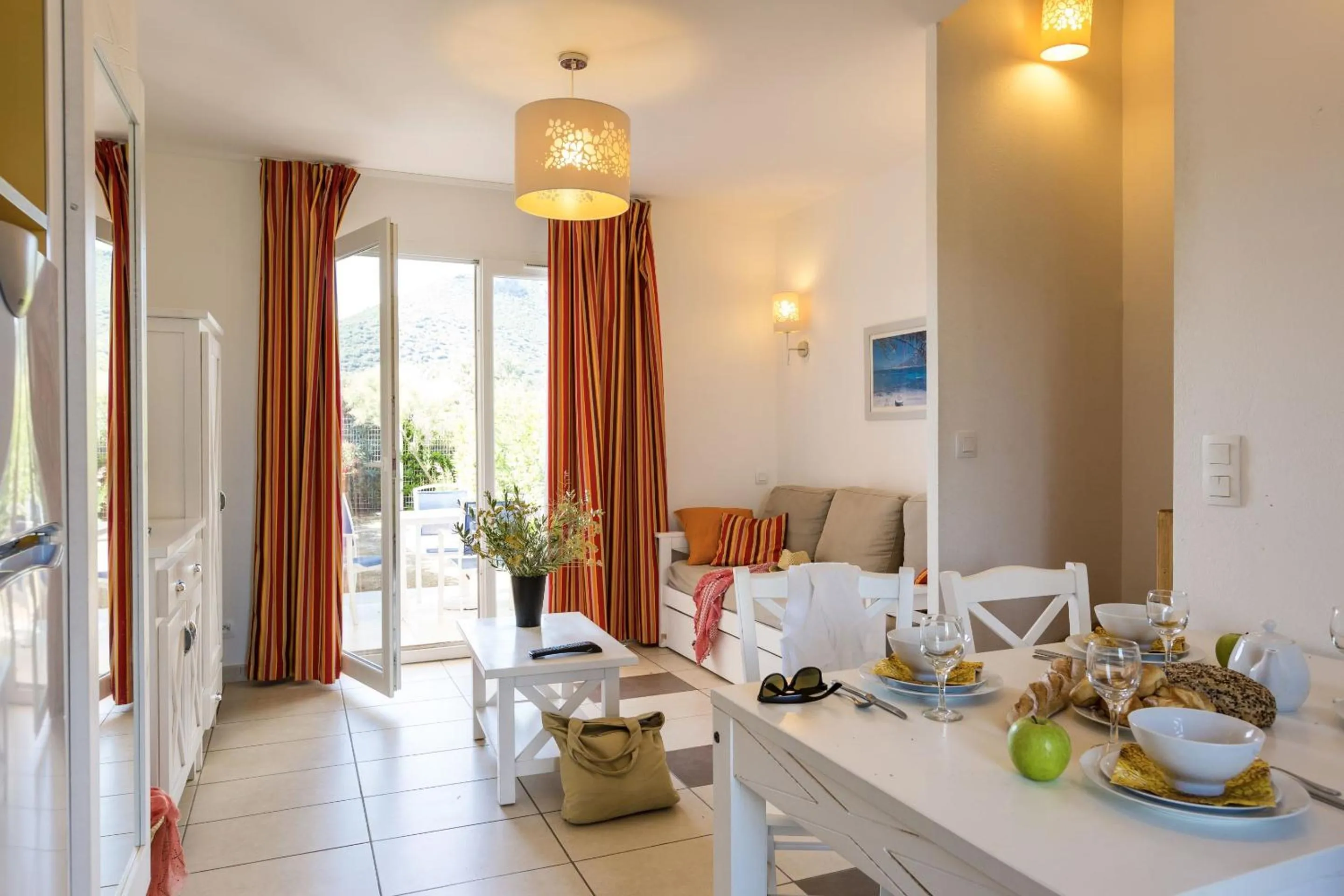 Living room in Résidence Odalys Les Villas de Bel Godère