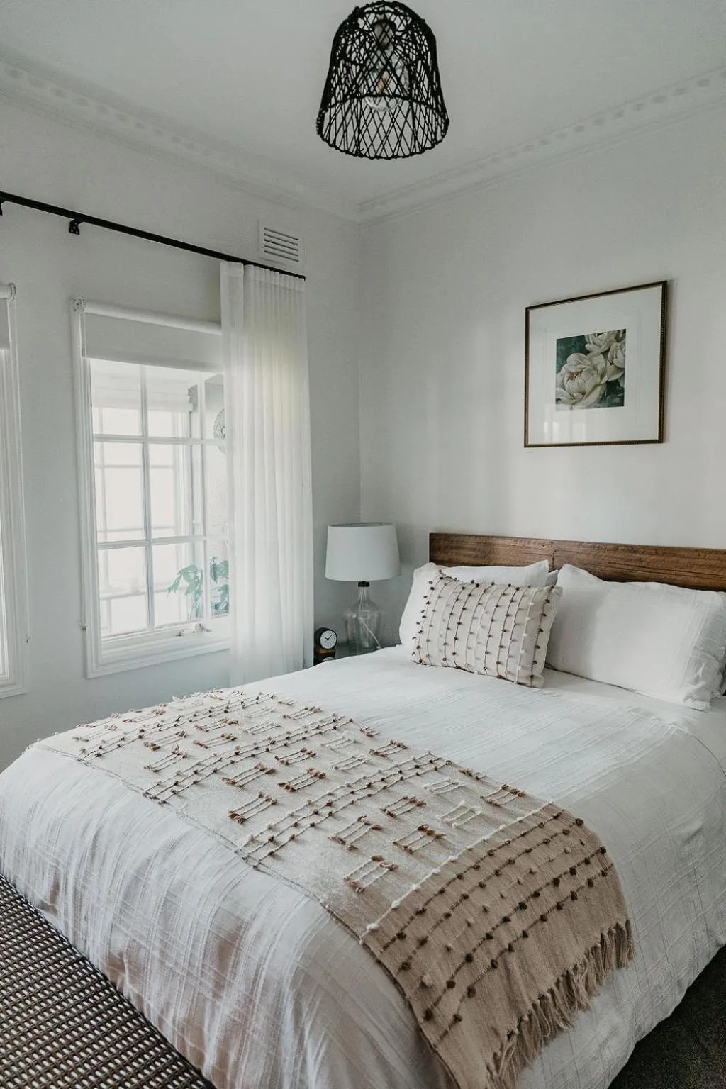 Bedroom, Bed in Edge17 Waterfront Apartment, plus Cottage with Garden View - Port Fairy