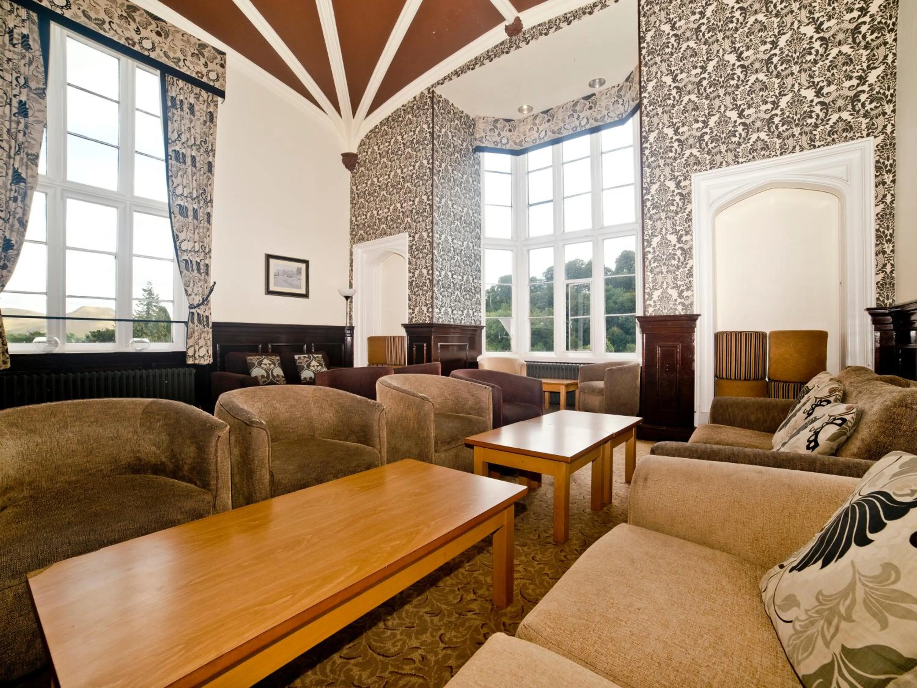 Seating area in YHA Ilam Hall