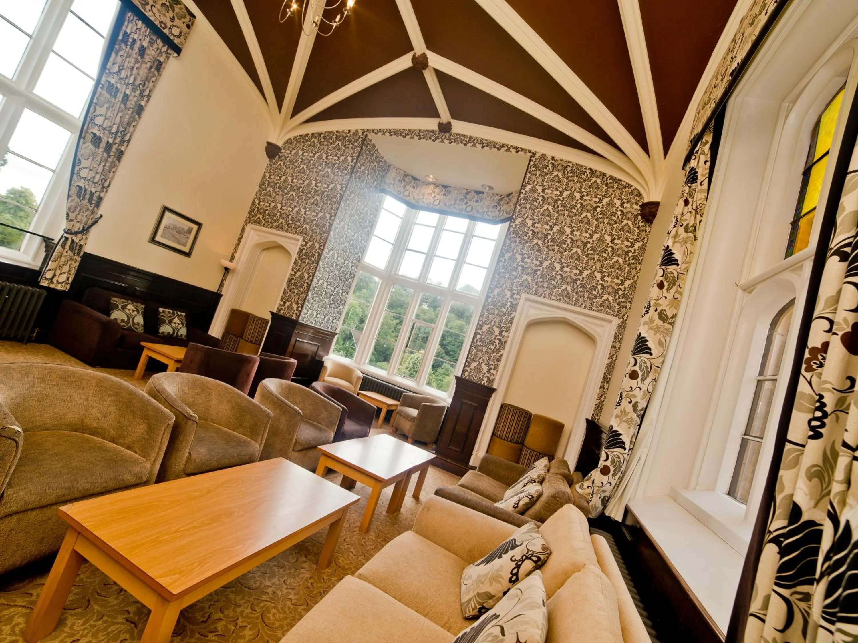 Seating area in YHA Ilam Hall