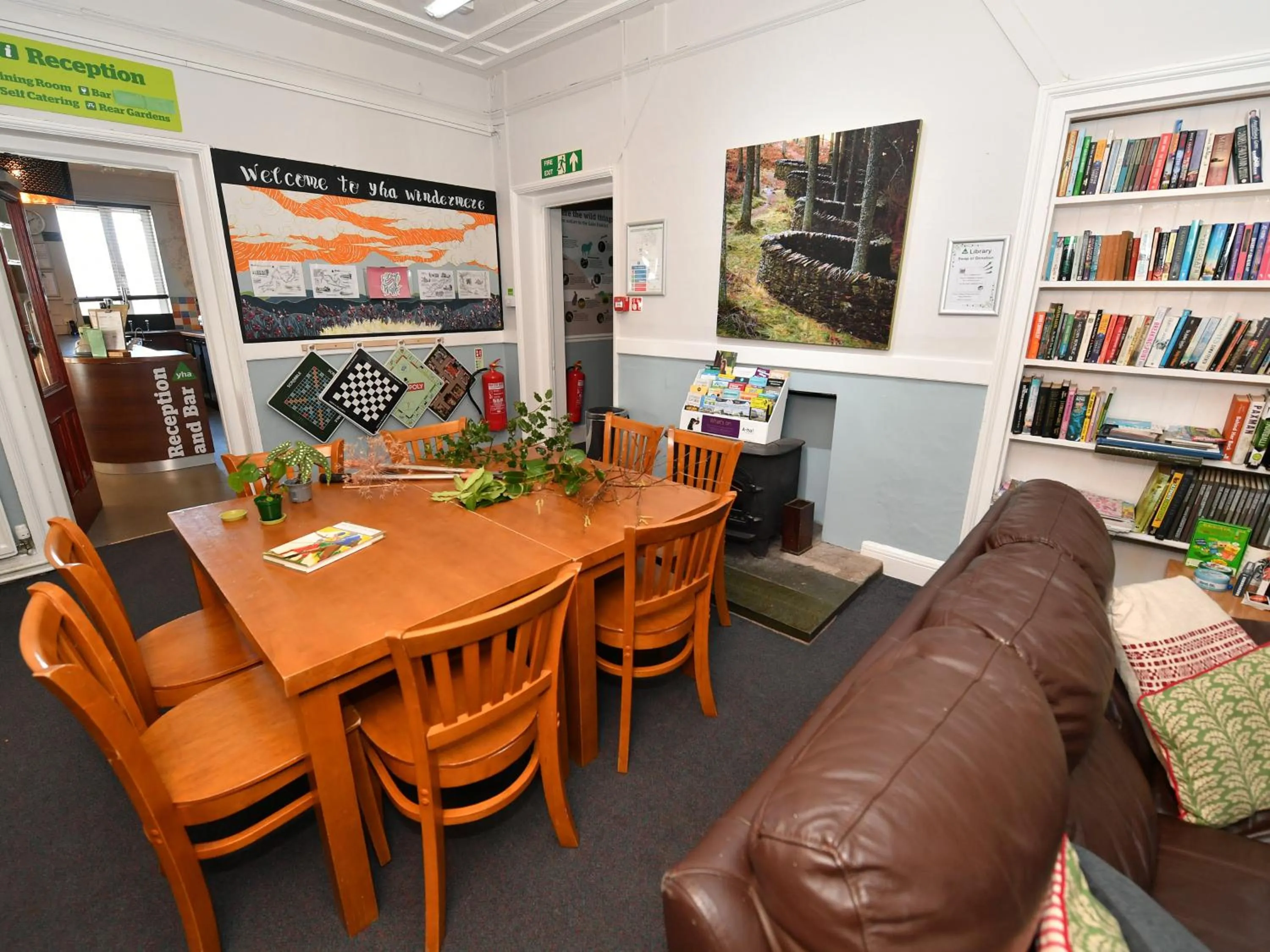 Seating area in YHA Windermere