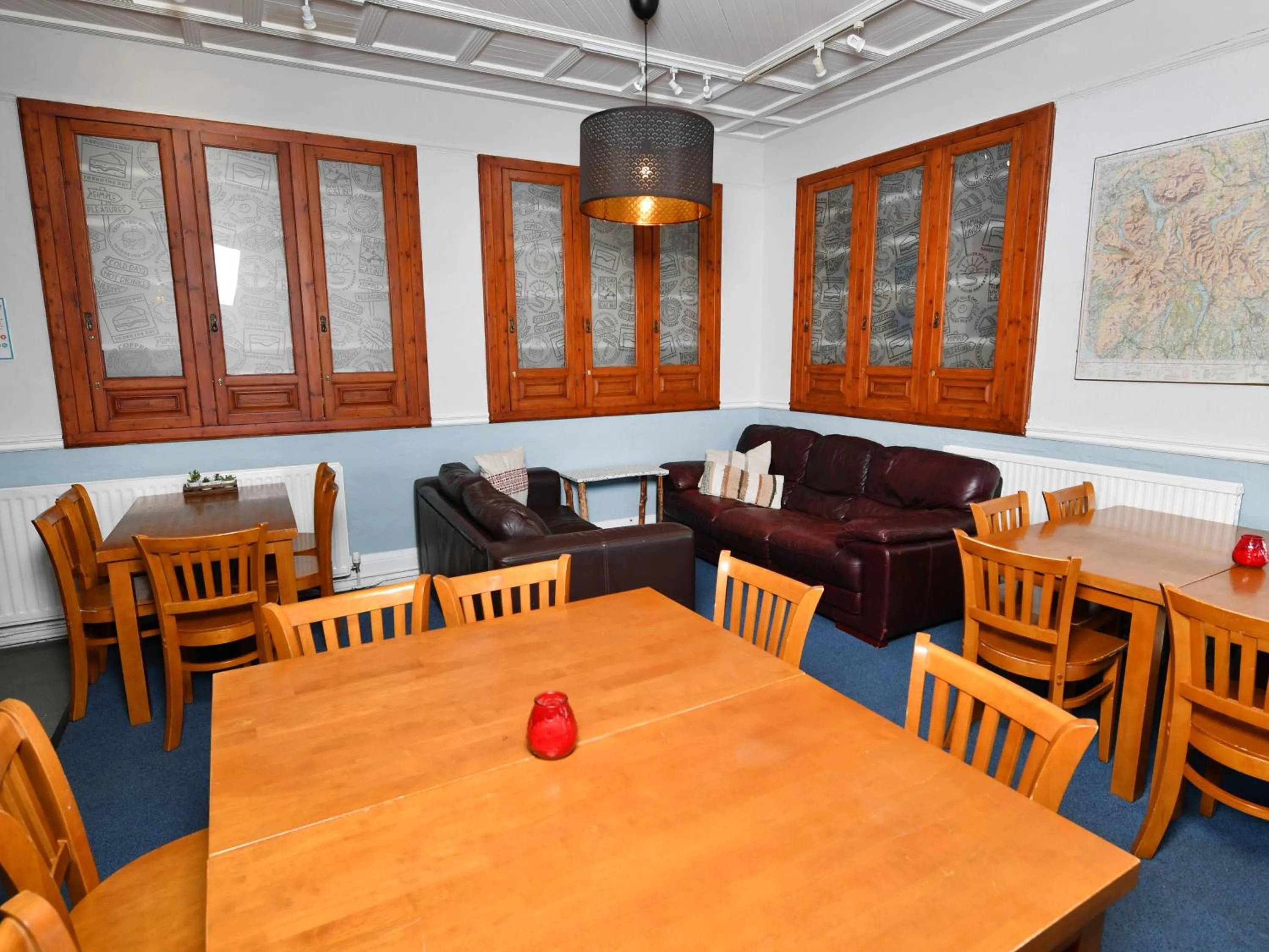 Seating area in YHA Windermere