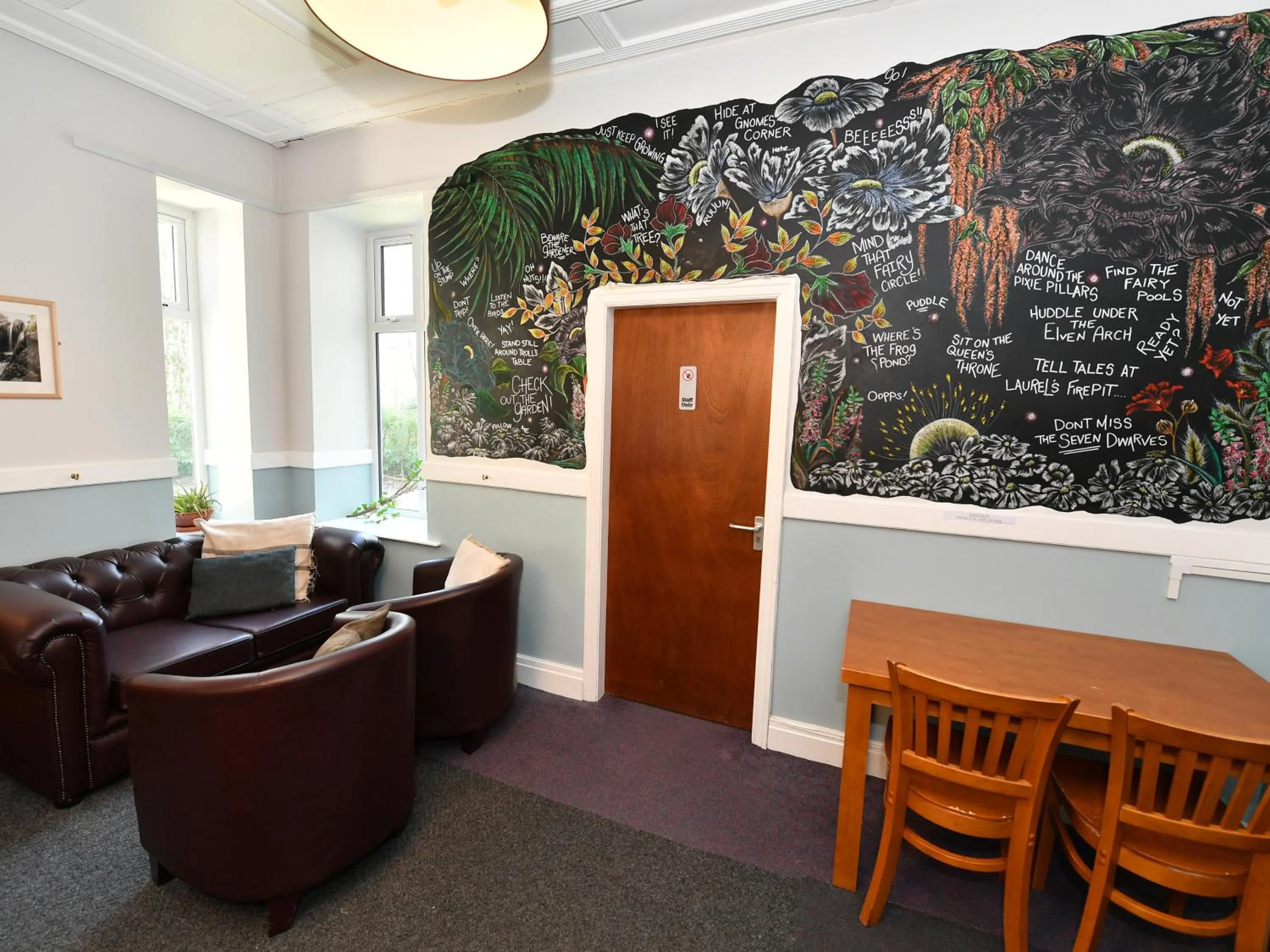 Seating area in YHA Windermere