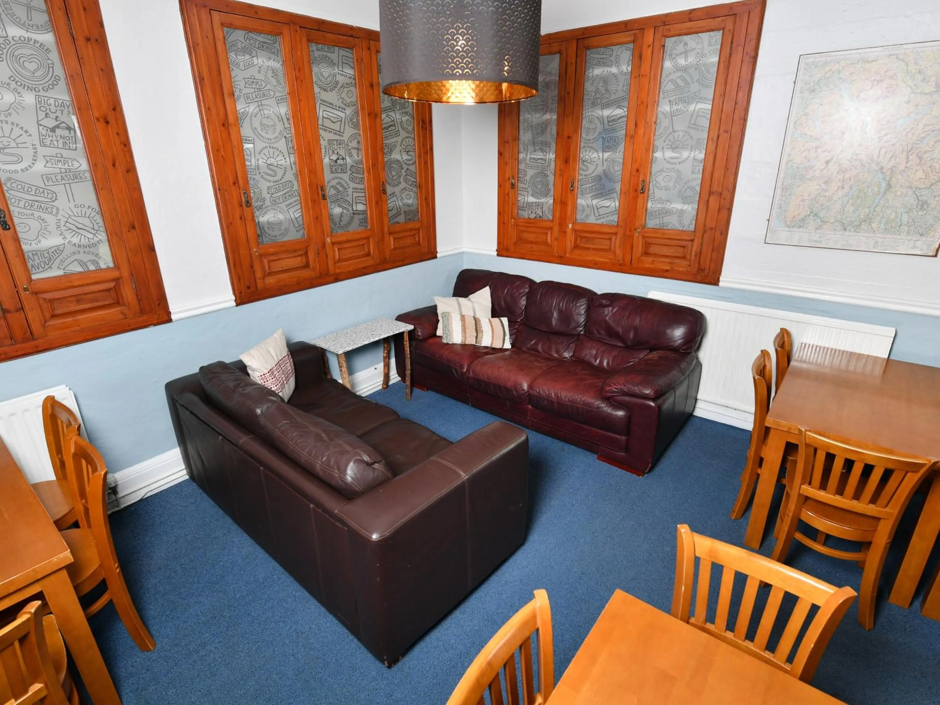 Seating area in YHA Windermere