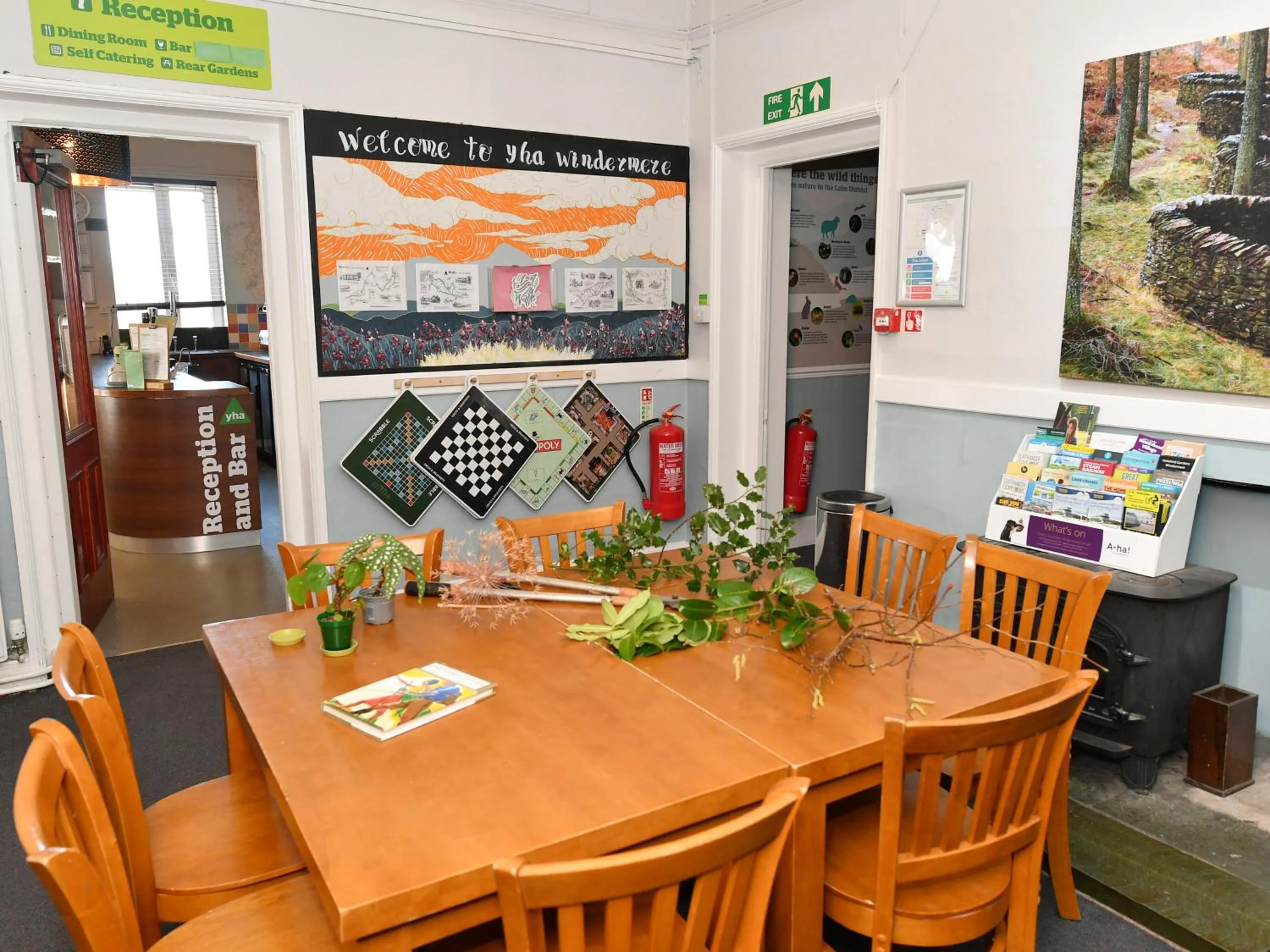 Seating area in YHA Windermere