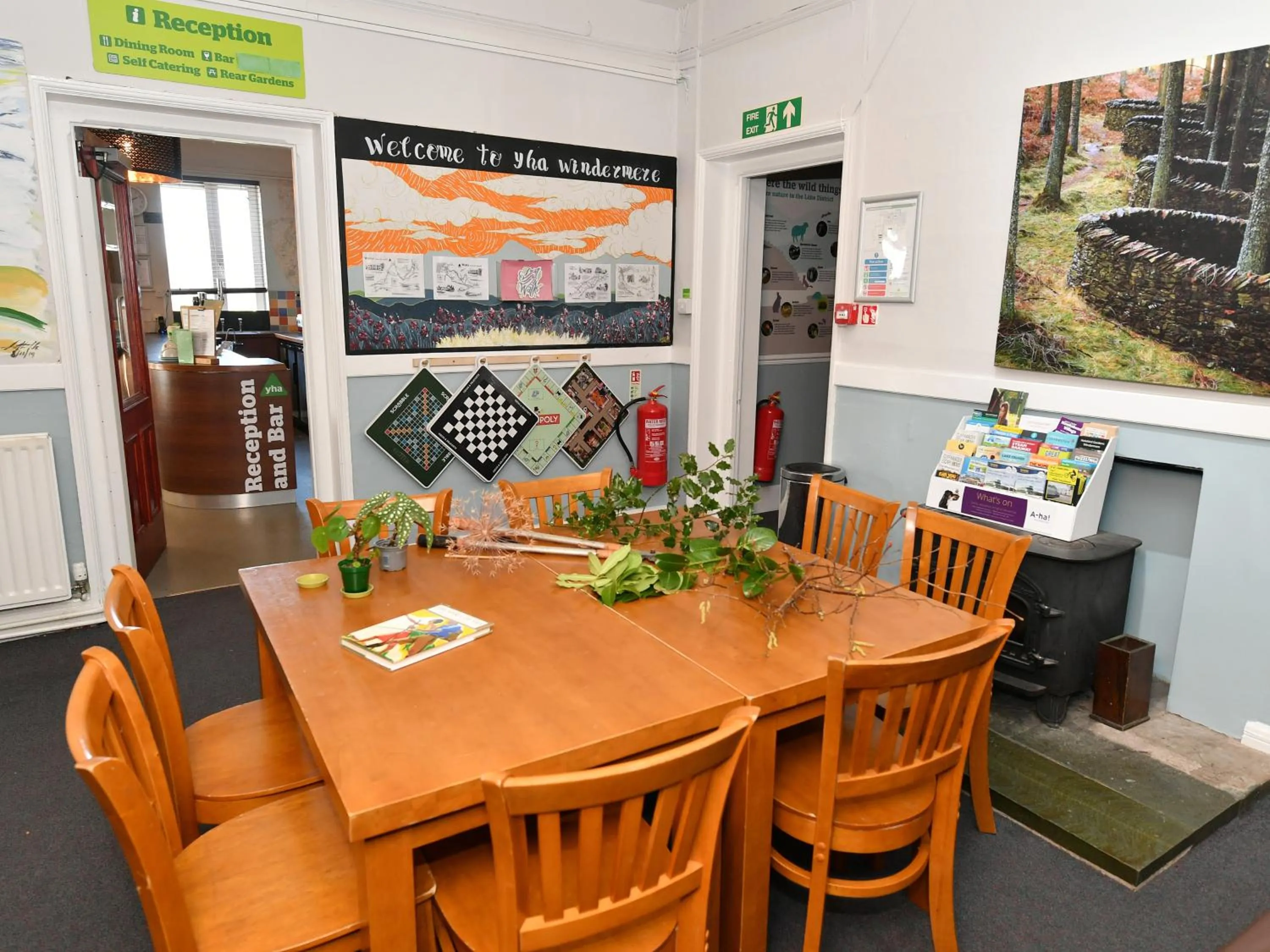 Seating area in YHA Windermere