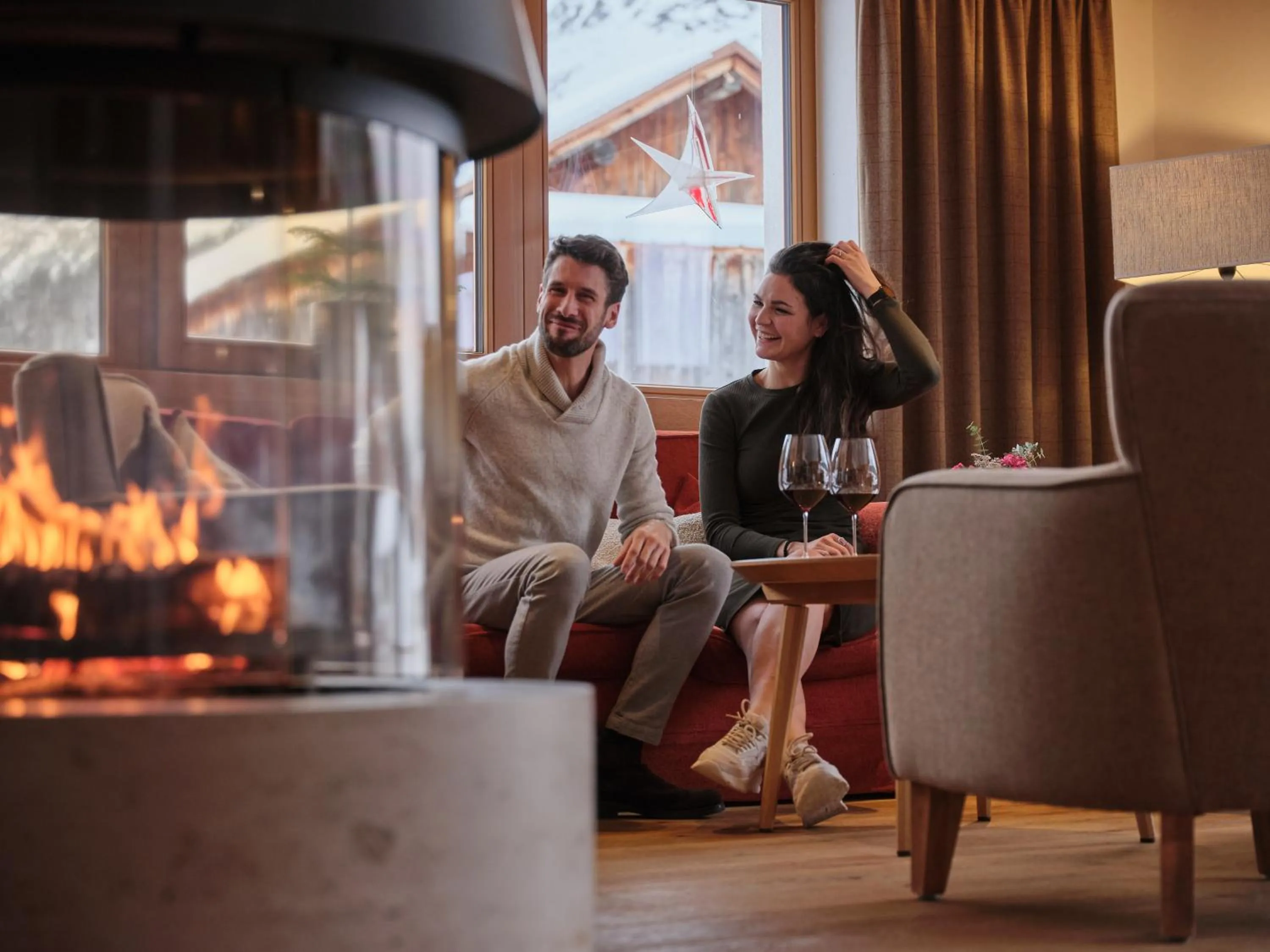 fireplace in Hotel Schranz - Ski In & Ski Out