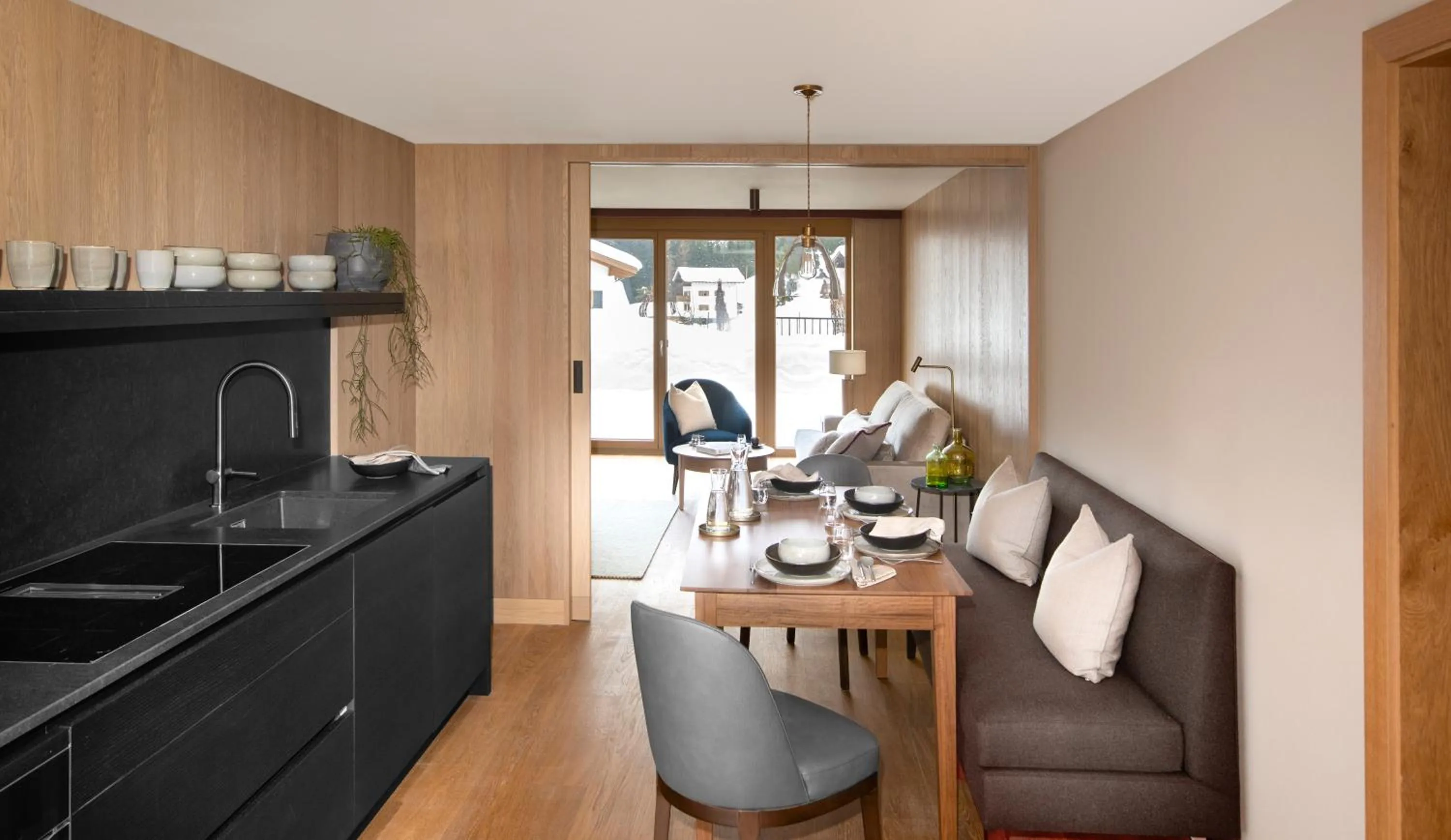 Kitchen or kitchenette in Hotel Schranz - Ski In & Ski Out