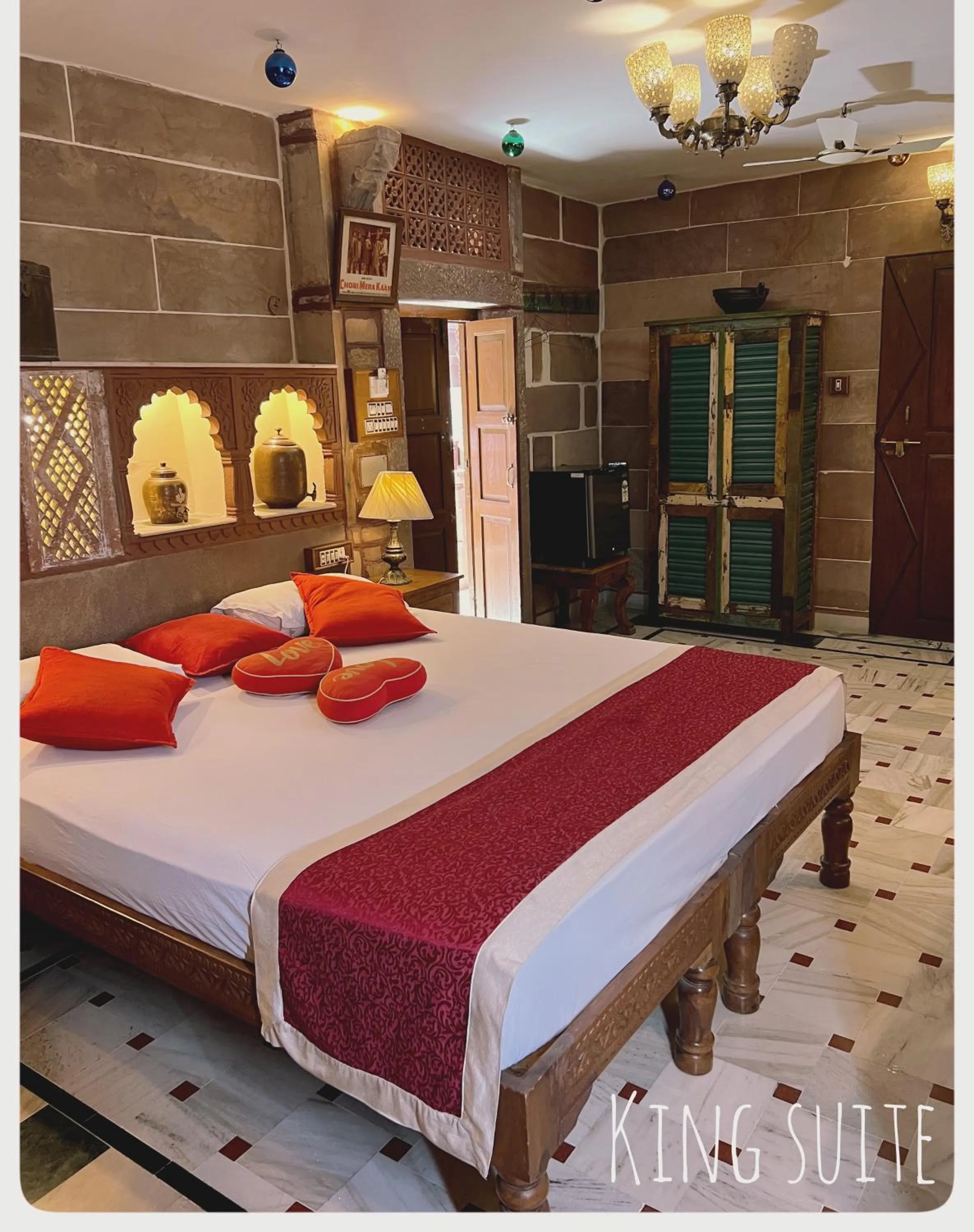 Bed in Raj Mandir Boutique Home Stay