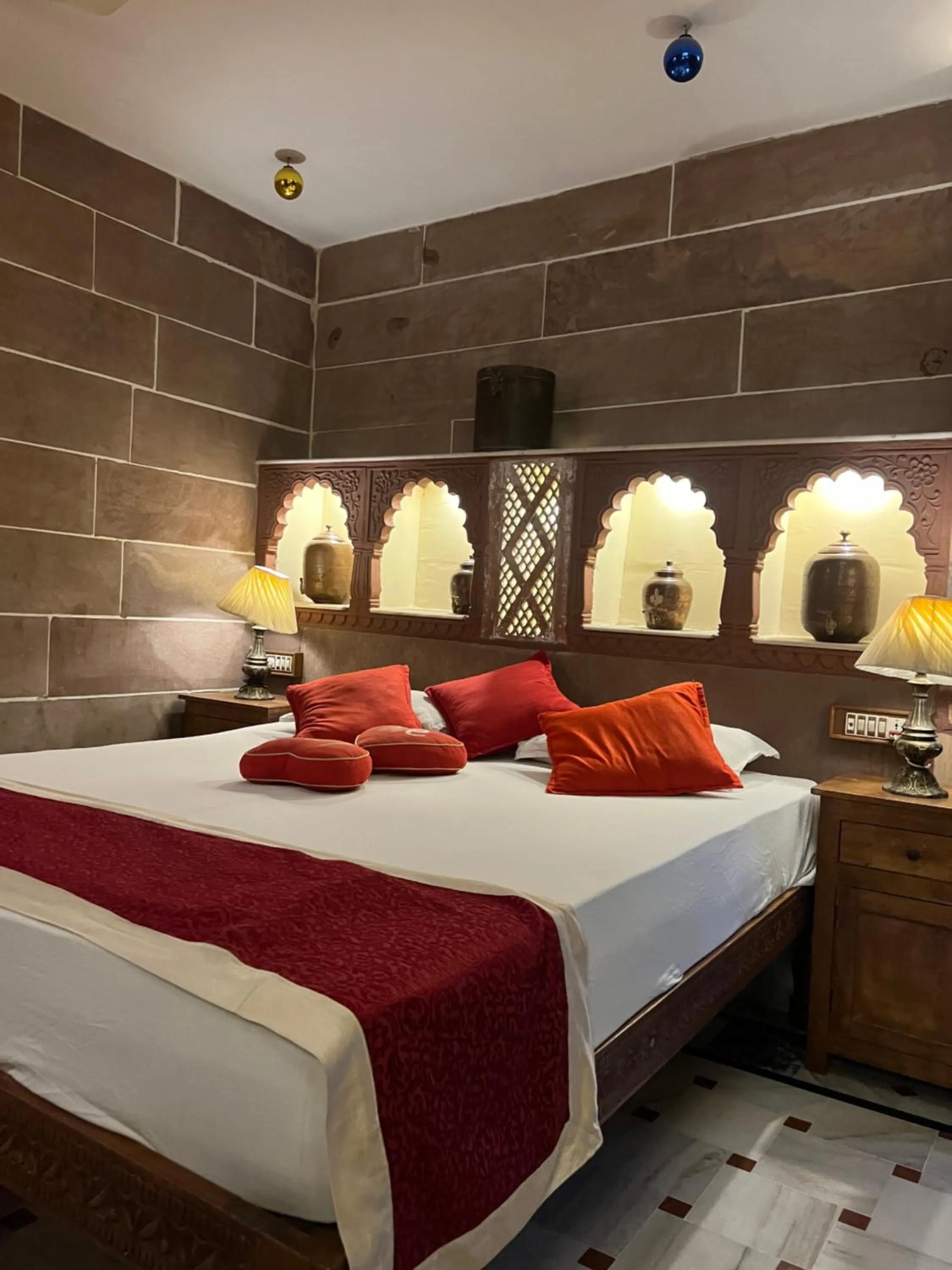Bed in Raj Mandir Boutique Home Stay