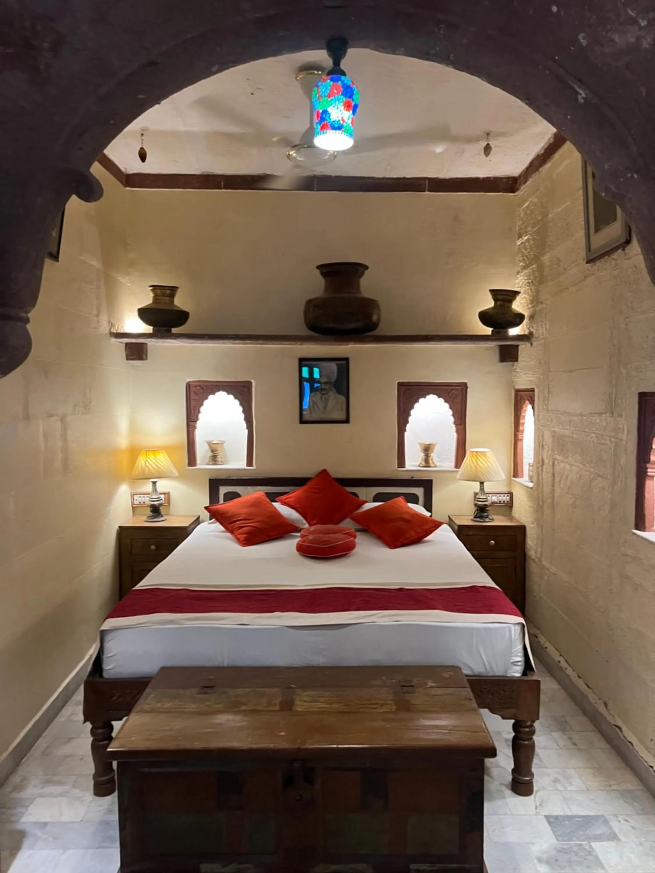 Bed in Raj Mandir Boutique Home Stay
