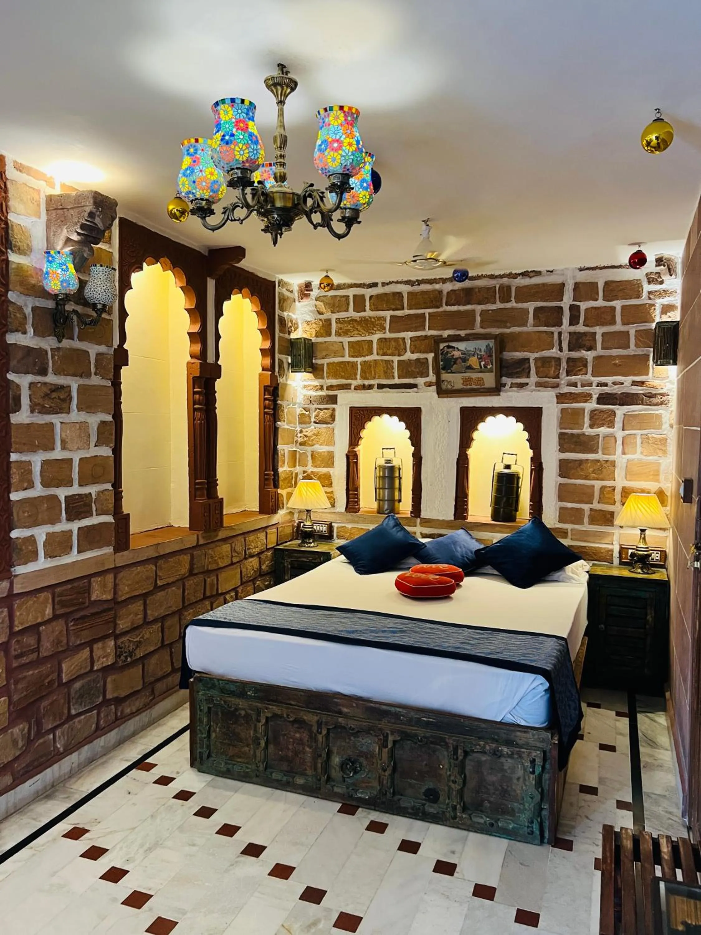 Bedroom, Bed in Raj Mandir Boutique Home Stay