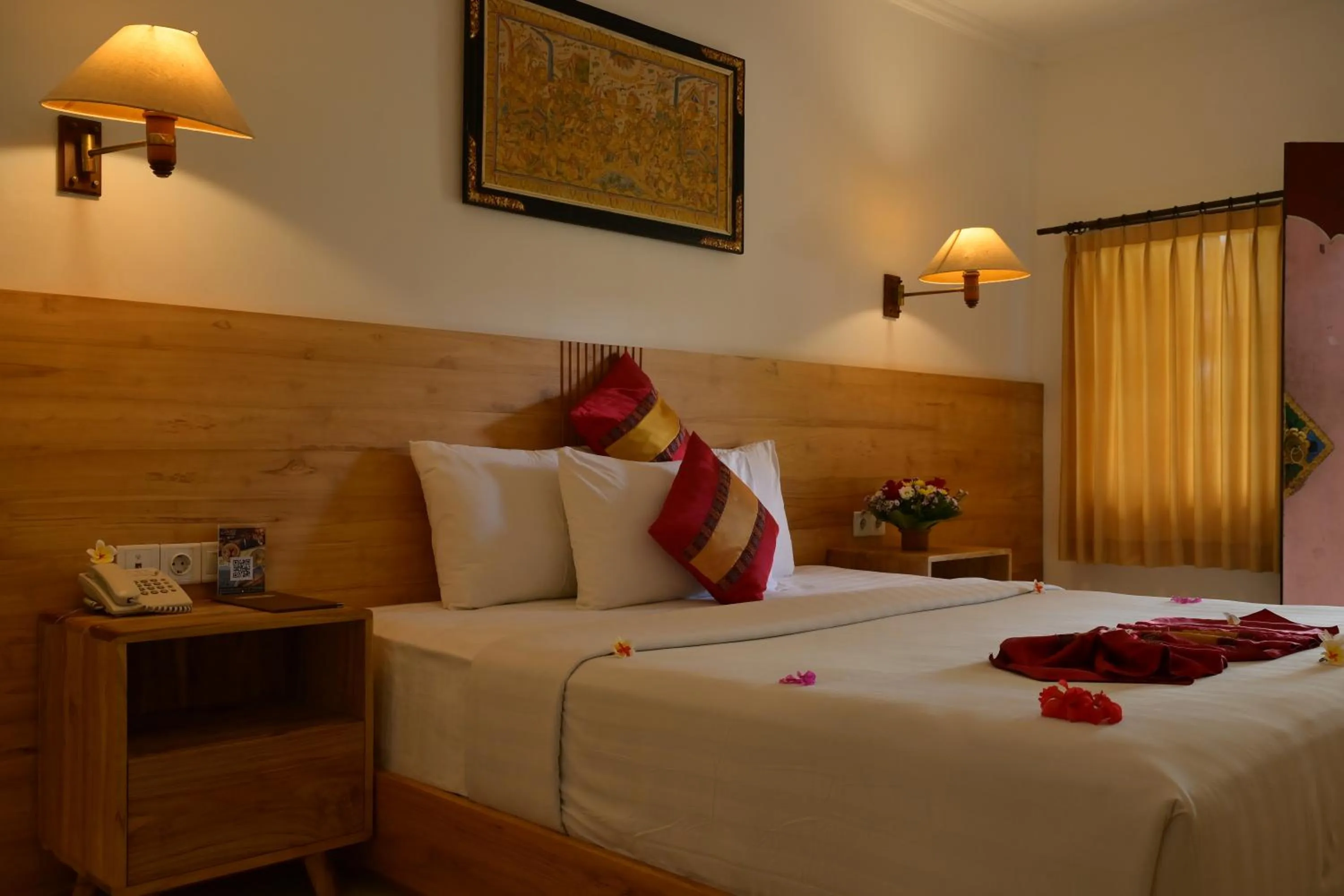 Bed in Aneka Lovina Villas & Spa