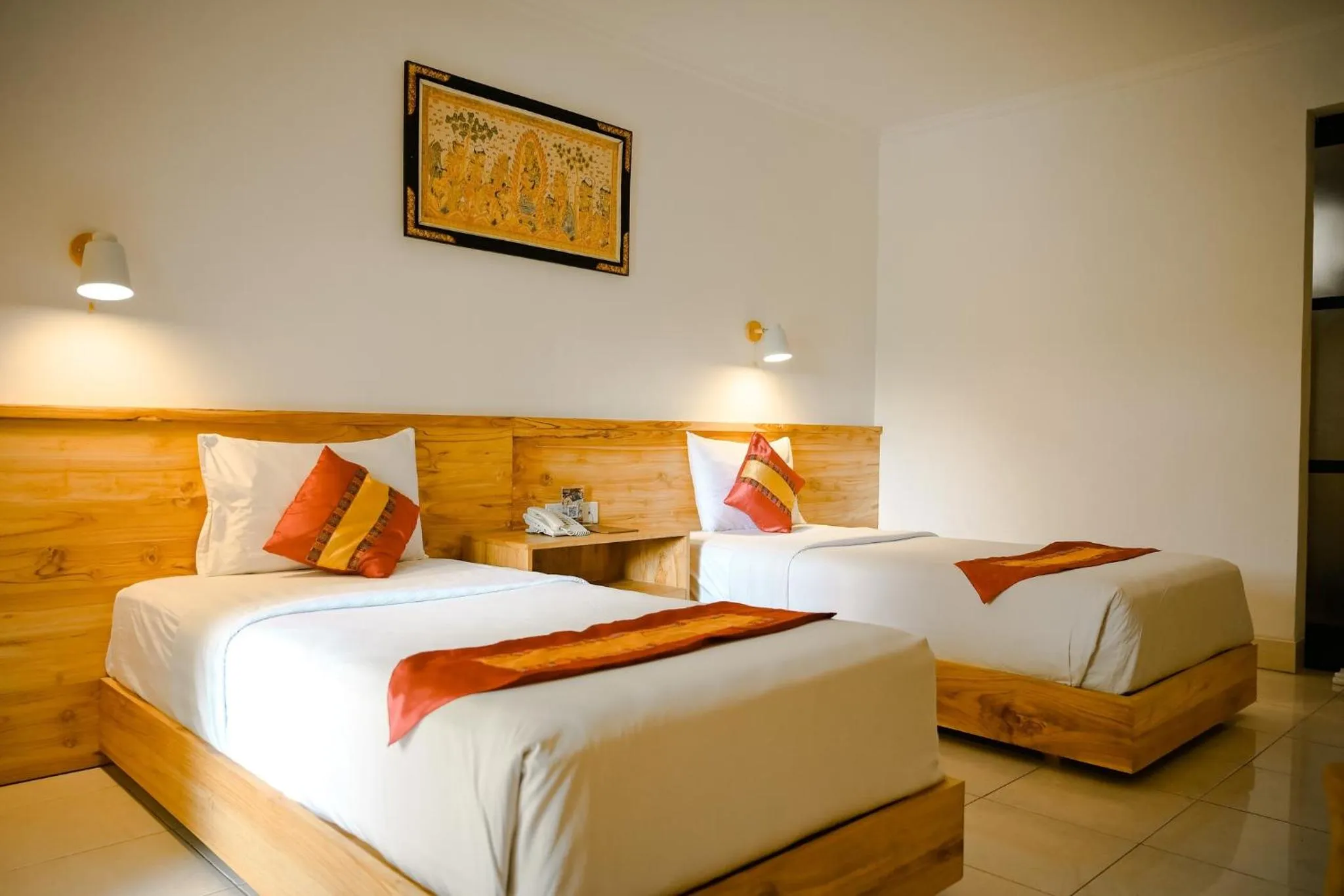 Bed in Aneka Lovina Villas & Spa