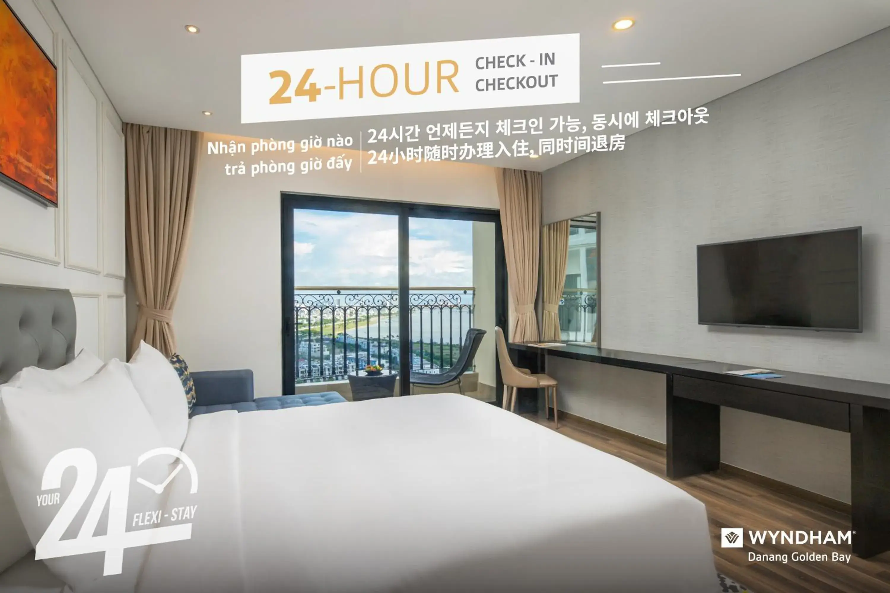 Deluxe Twin Room 24h check in - check out in Wyndham Danang Golden Bay - Free Shuttle Bus to Beach Deluxe Twin Room 24h check in - check out in Wyndham Danang Golden Bay - Free Shuttle Bus to Beach