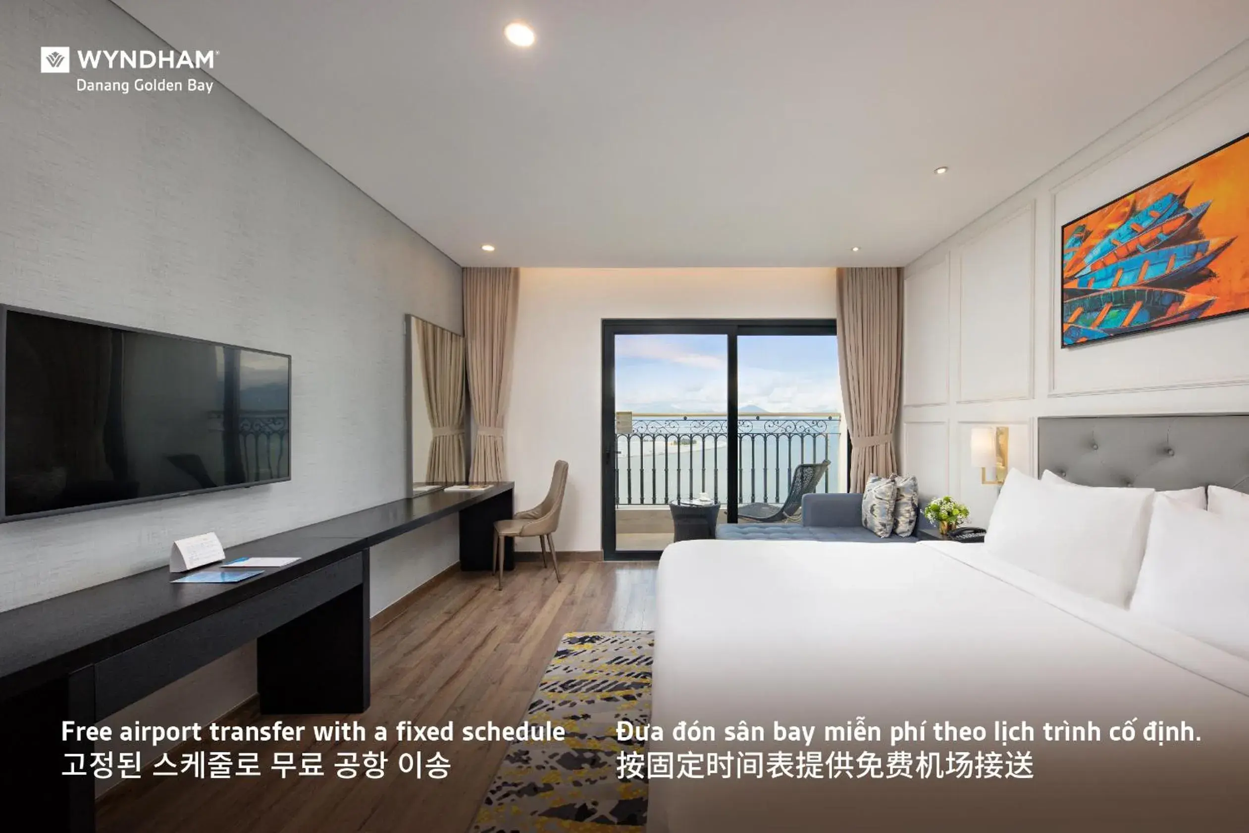 Deluxe Golden Bay King with Balcony and Bay View in Wyndham Danang Golden Bay - Free Shuttle Bus to Beach Deluxe Golden Bay King with Balcony and Bay View in Wyndham Danang Golden Bay - Free Shuttle Bus to Beach