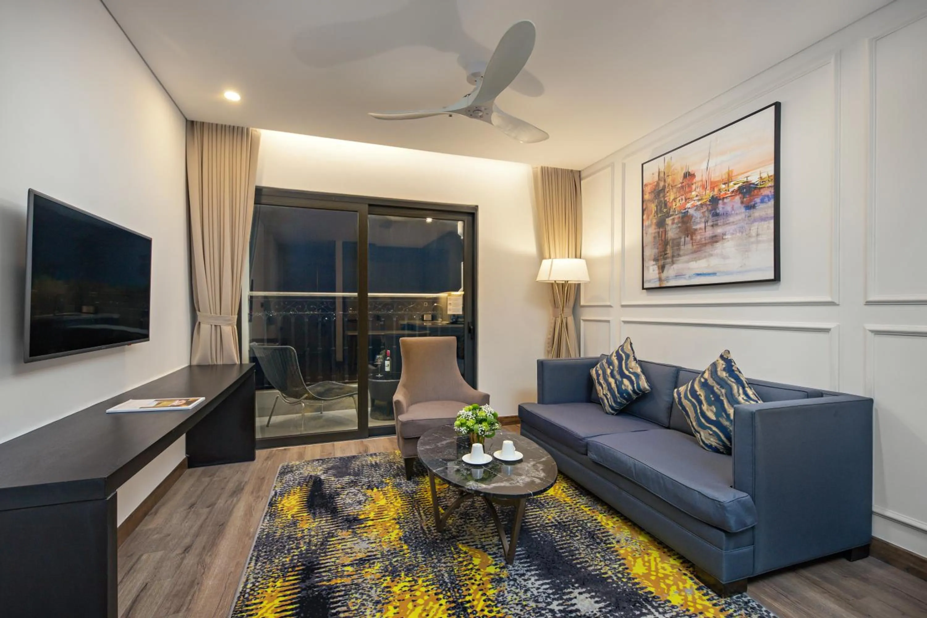 Living room in Wyndham Danang Golden Bay - Free Shuttle Bus to Beach
