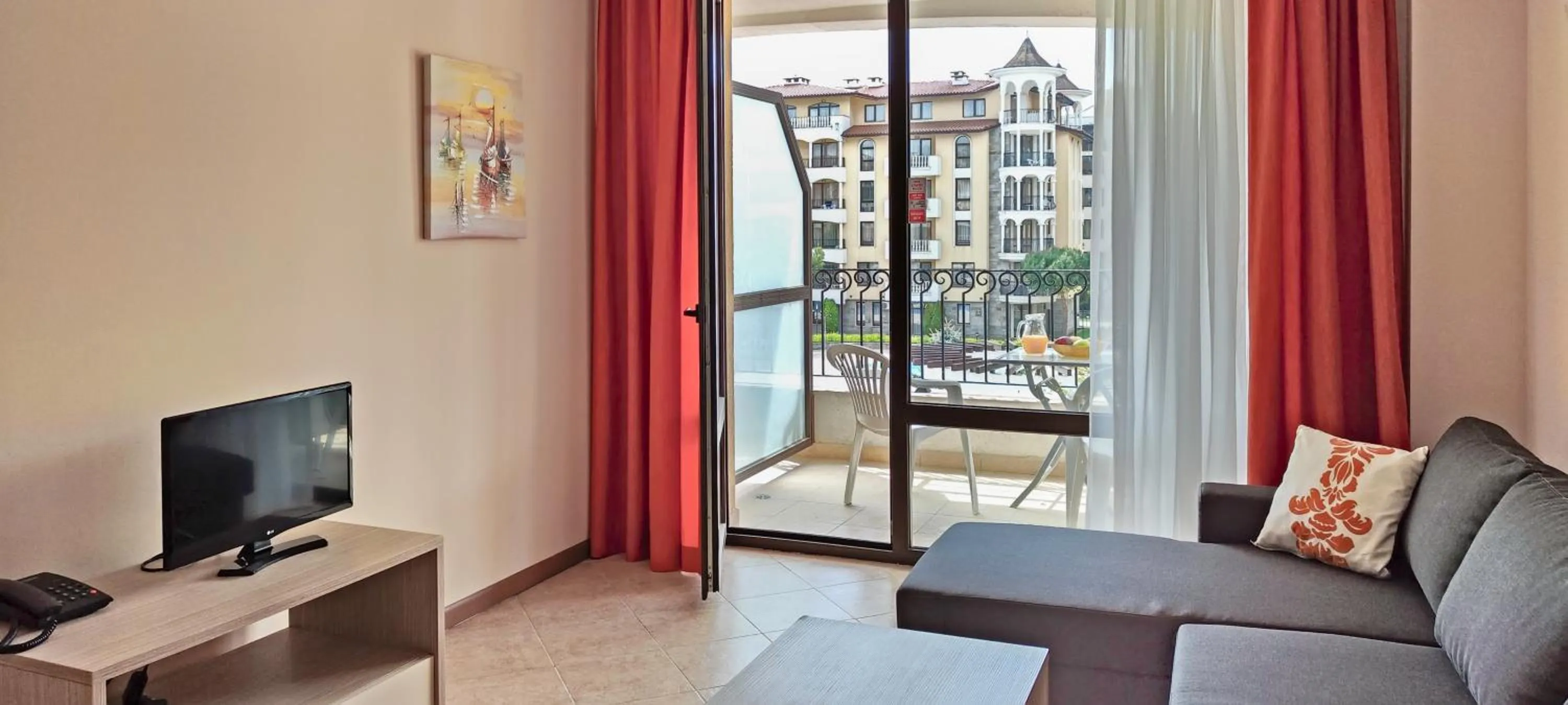 Bed in Royal Sun Apartments