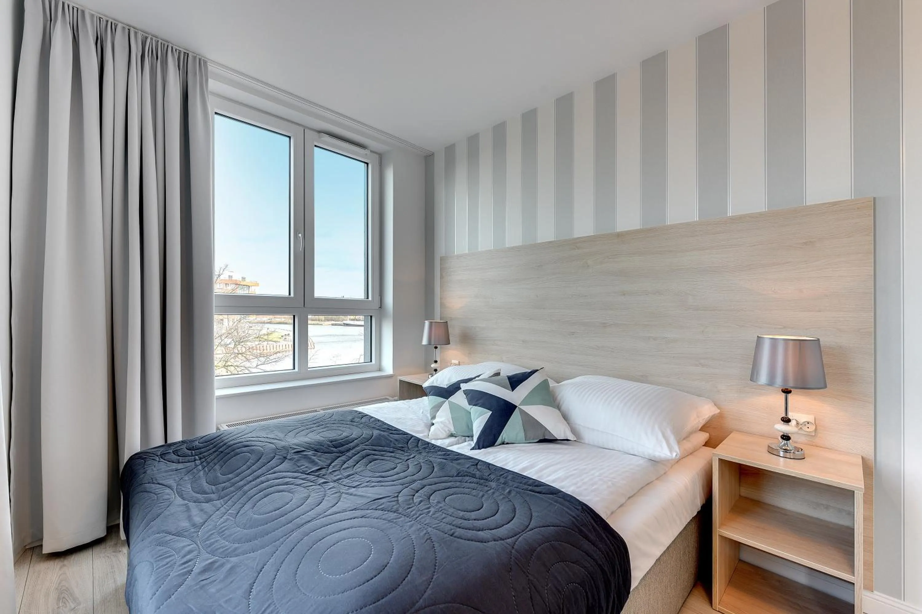 Bed in Chrobry Apartamenty Gdańsk Grodzka 10