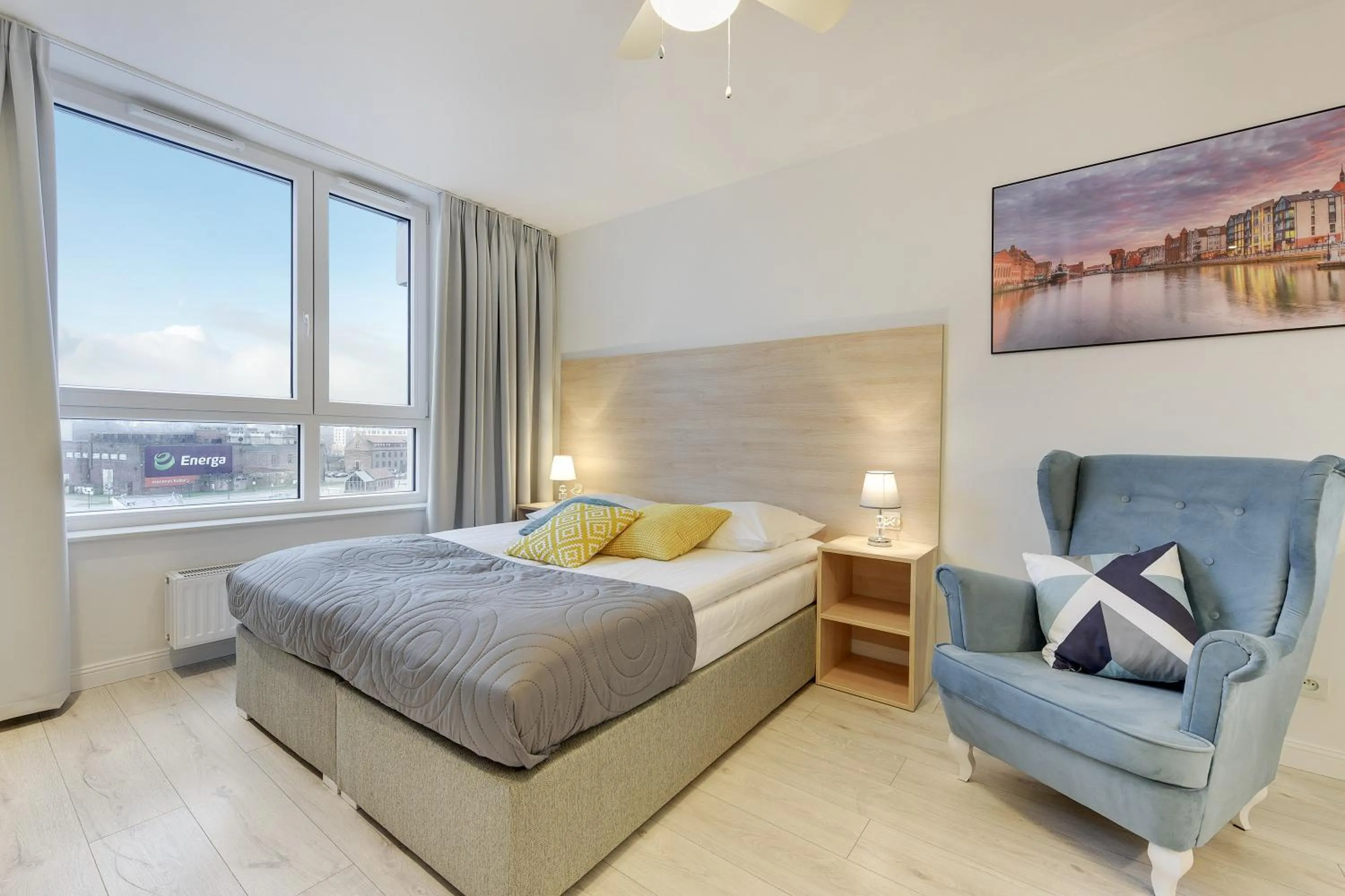 Bed in Chrobry Apartamenty Gdańsk Grodzka 10