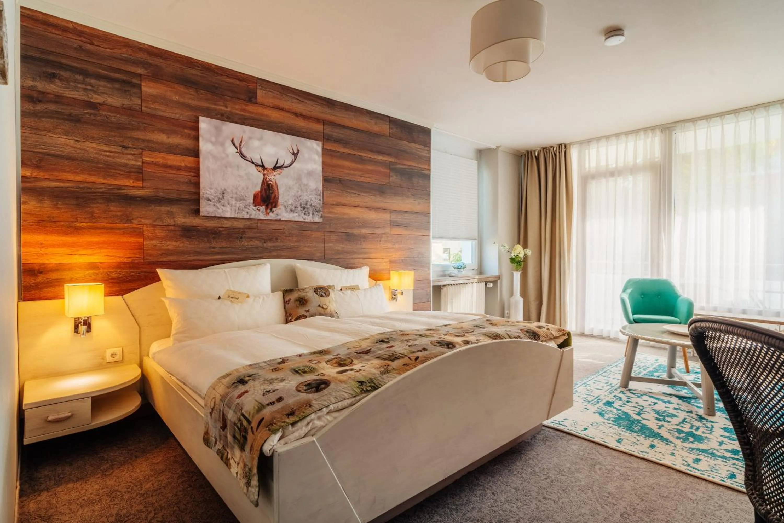 Decorative detail, Bed in Hotel Hasselhof Garni Vier Sterne