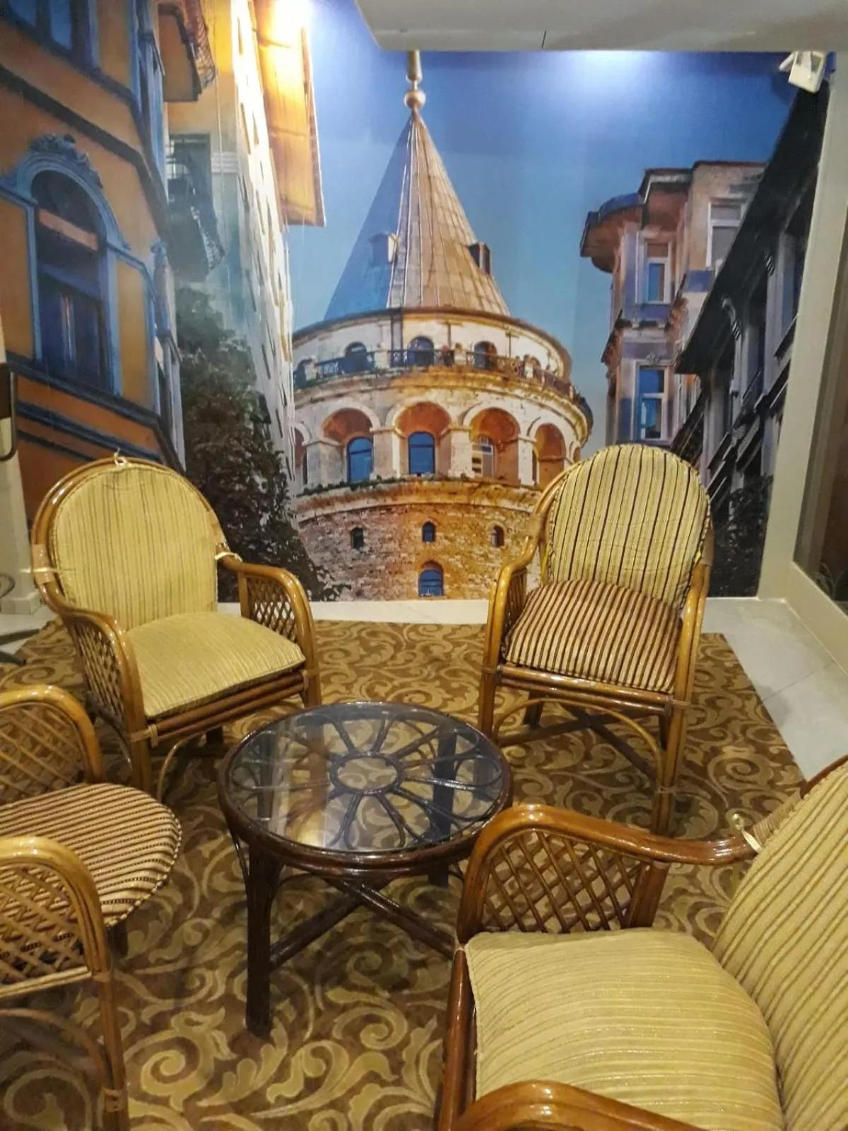 Seating area in Hali Hotel