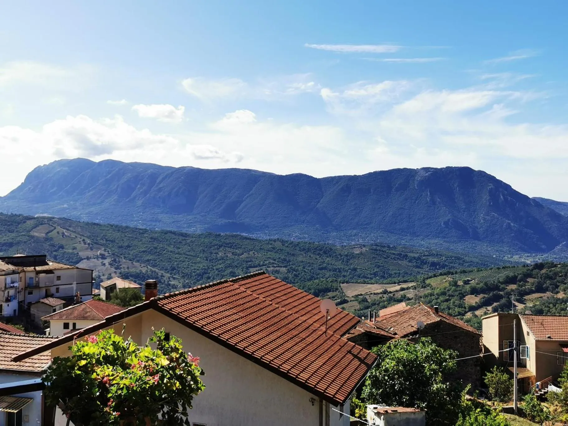Mountain view in mansarda fiorita
