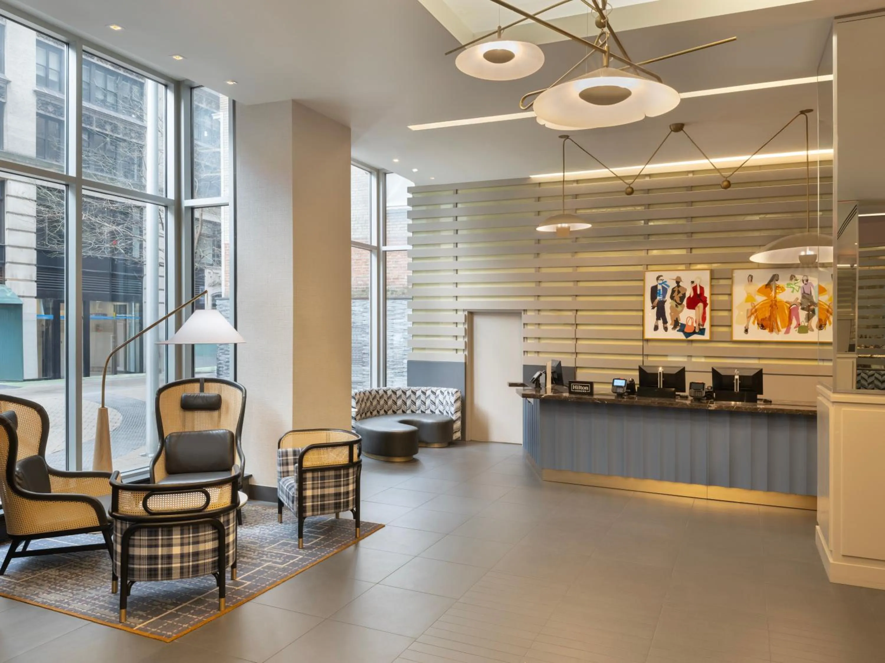 Seating area in Hilton New York Fashion District