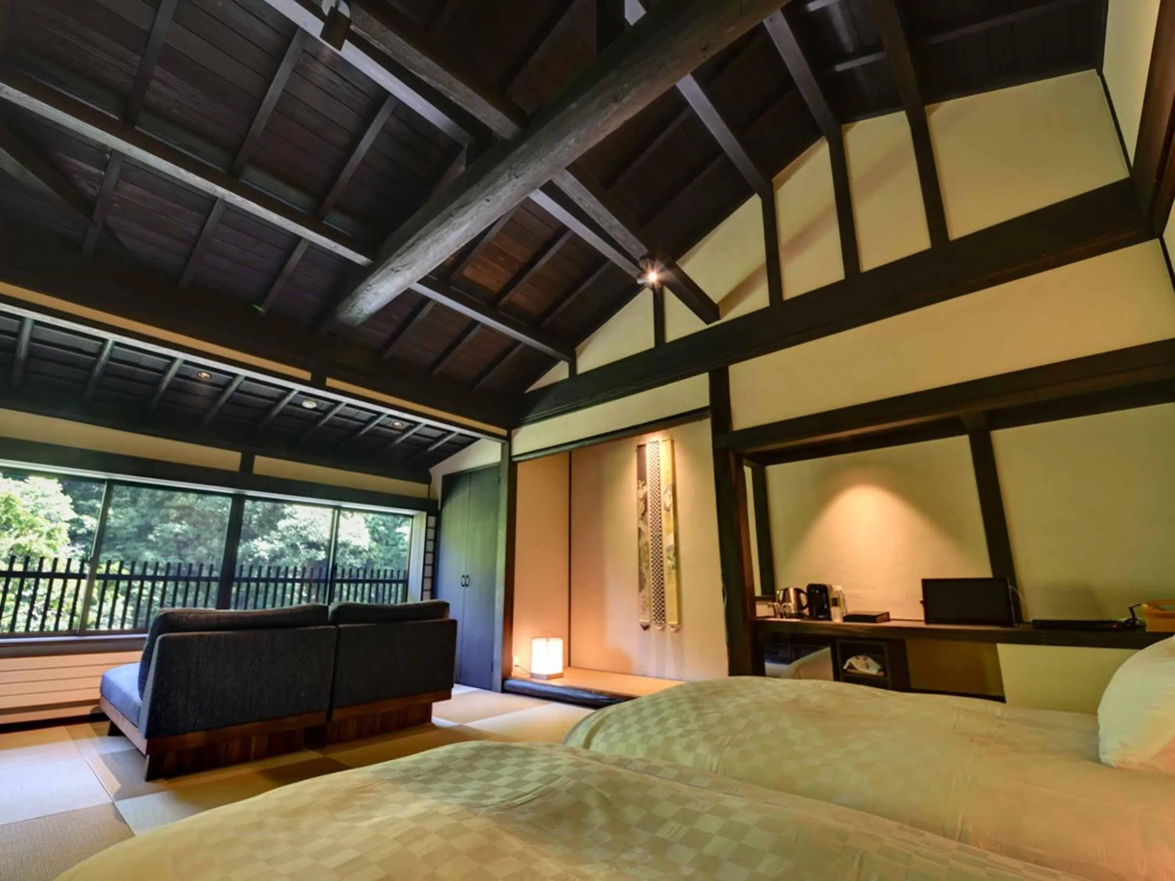 Photo of the whole room, Bed in Kyousen