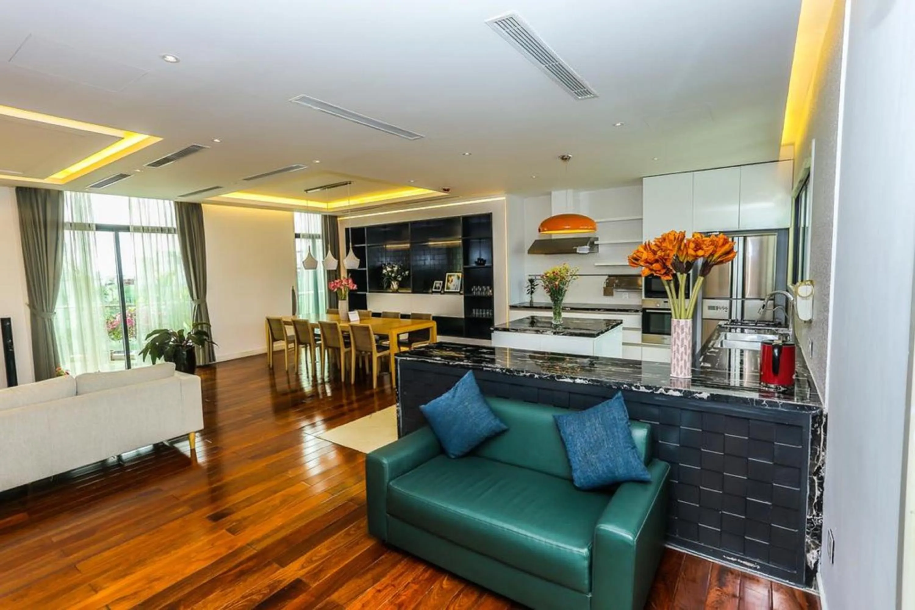 Living room in Ficus Suites