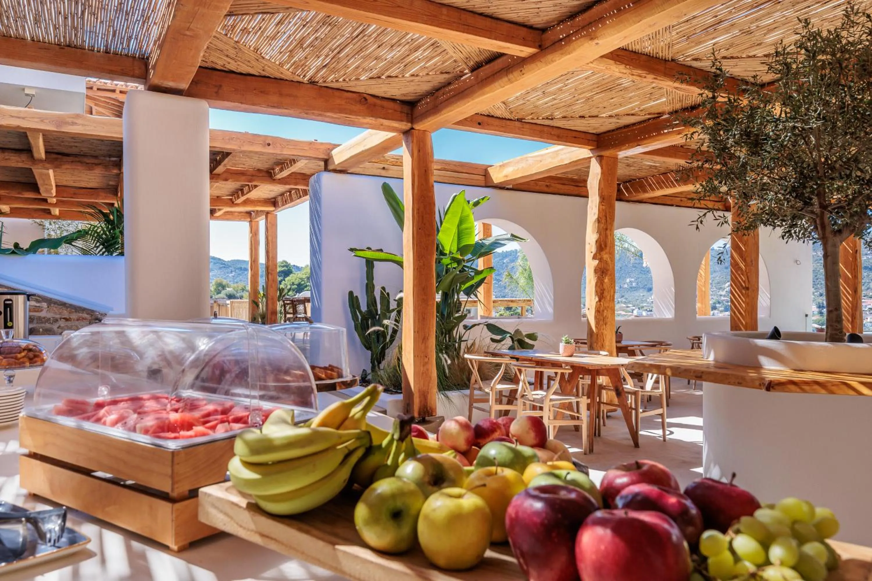 Buffet breakfast in Evlalia Studios & Villas