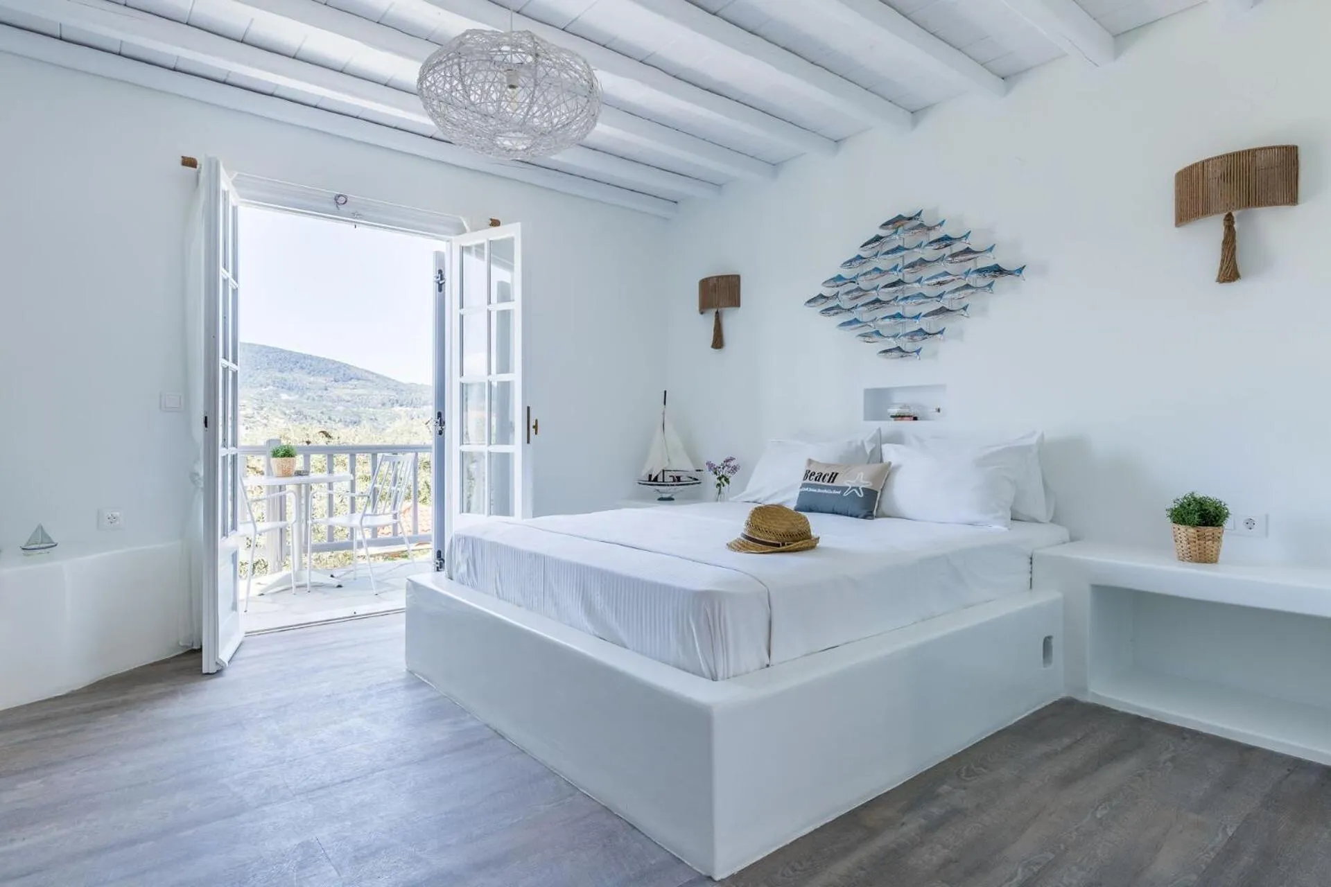 Bedroom, Bed in Evlalia Studios & Villas