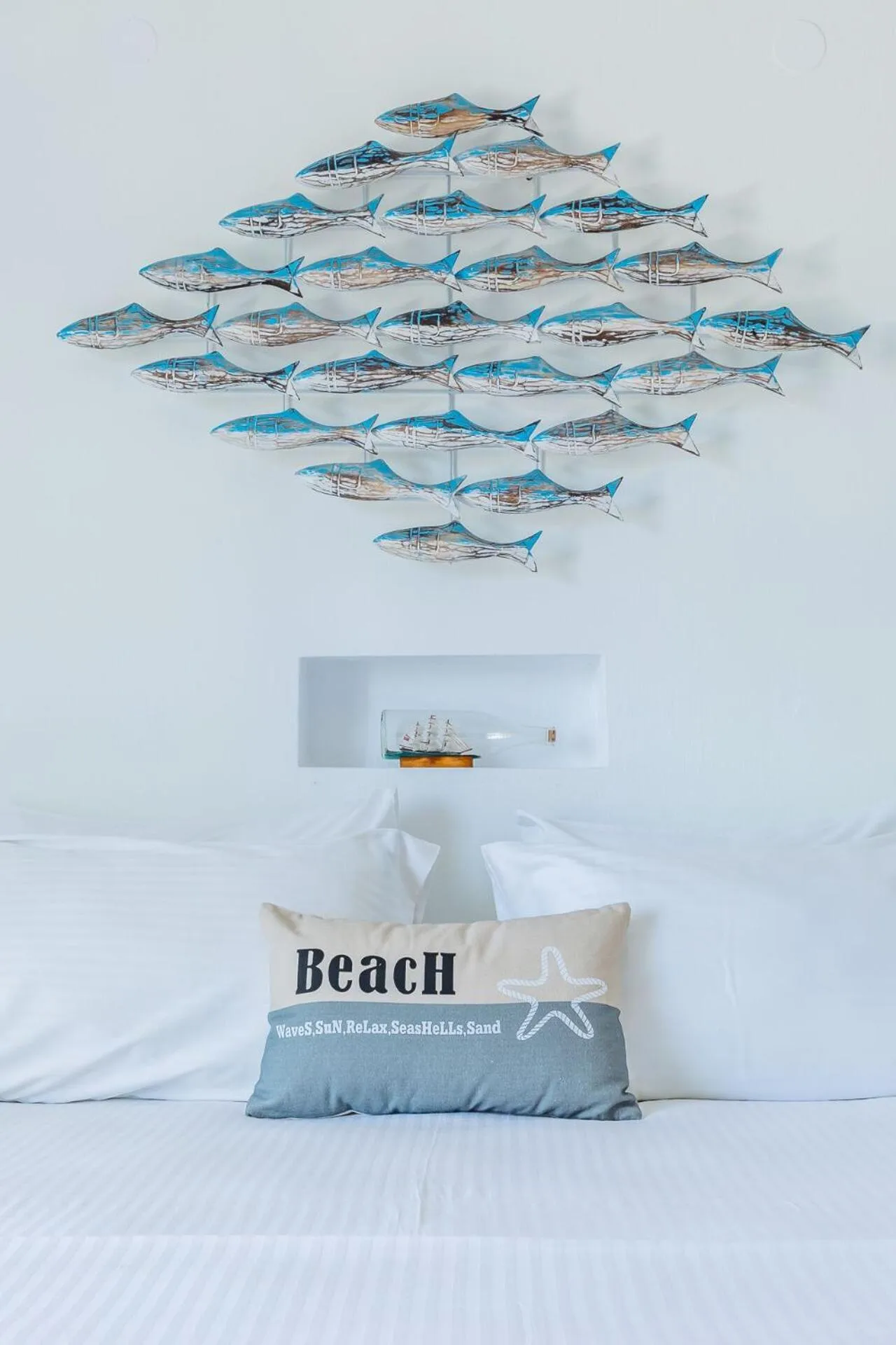 Bed in Evlalia Studios & Villas