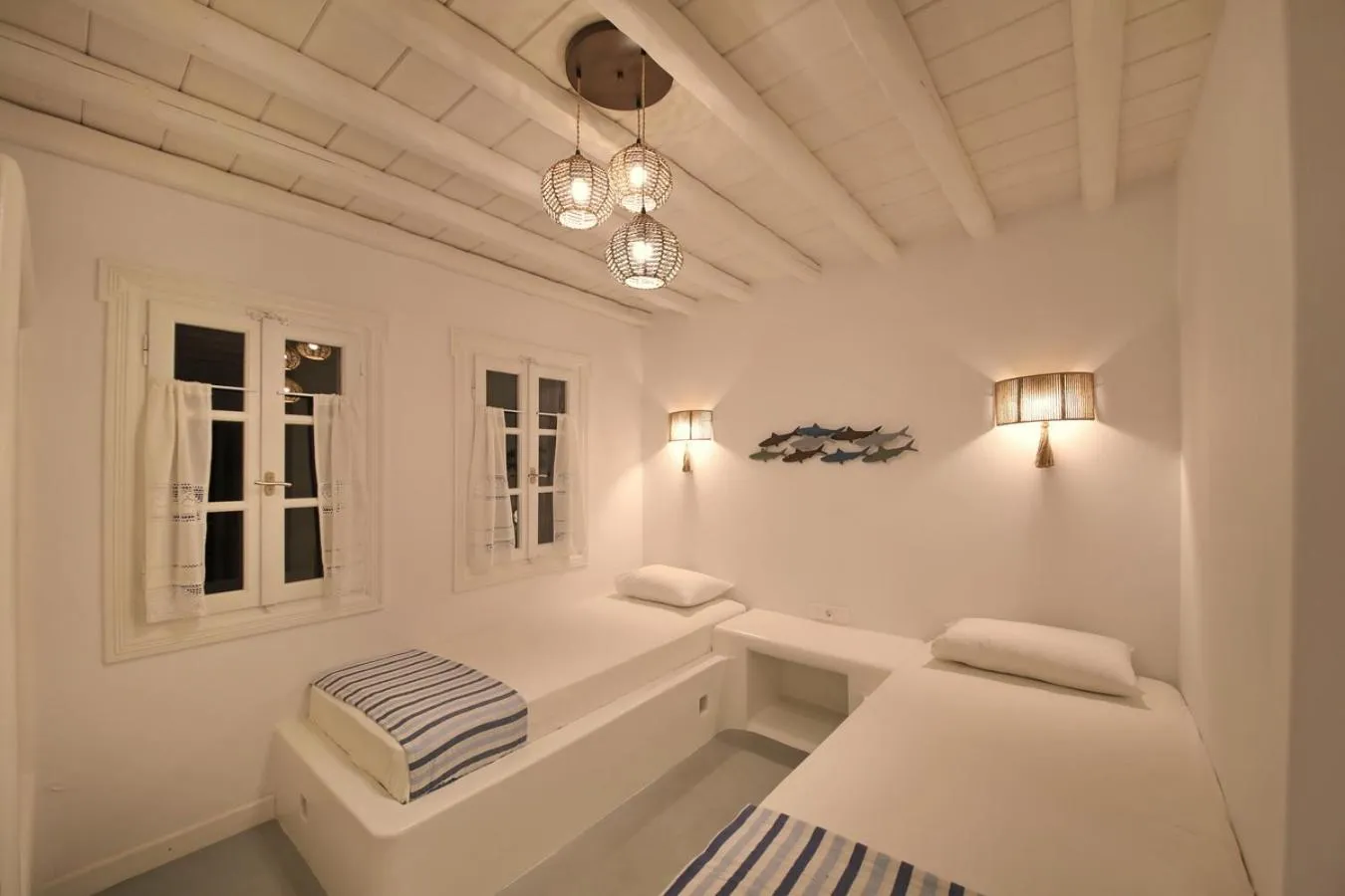 Bed in Evlalia Studios & Villas