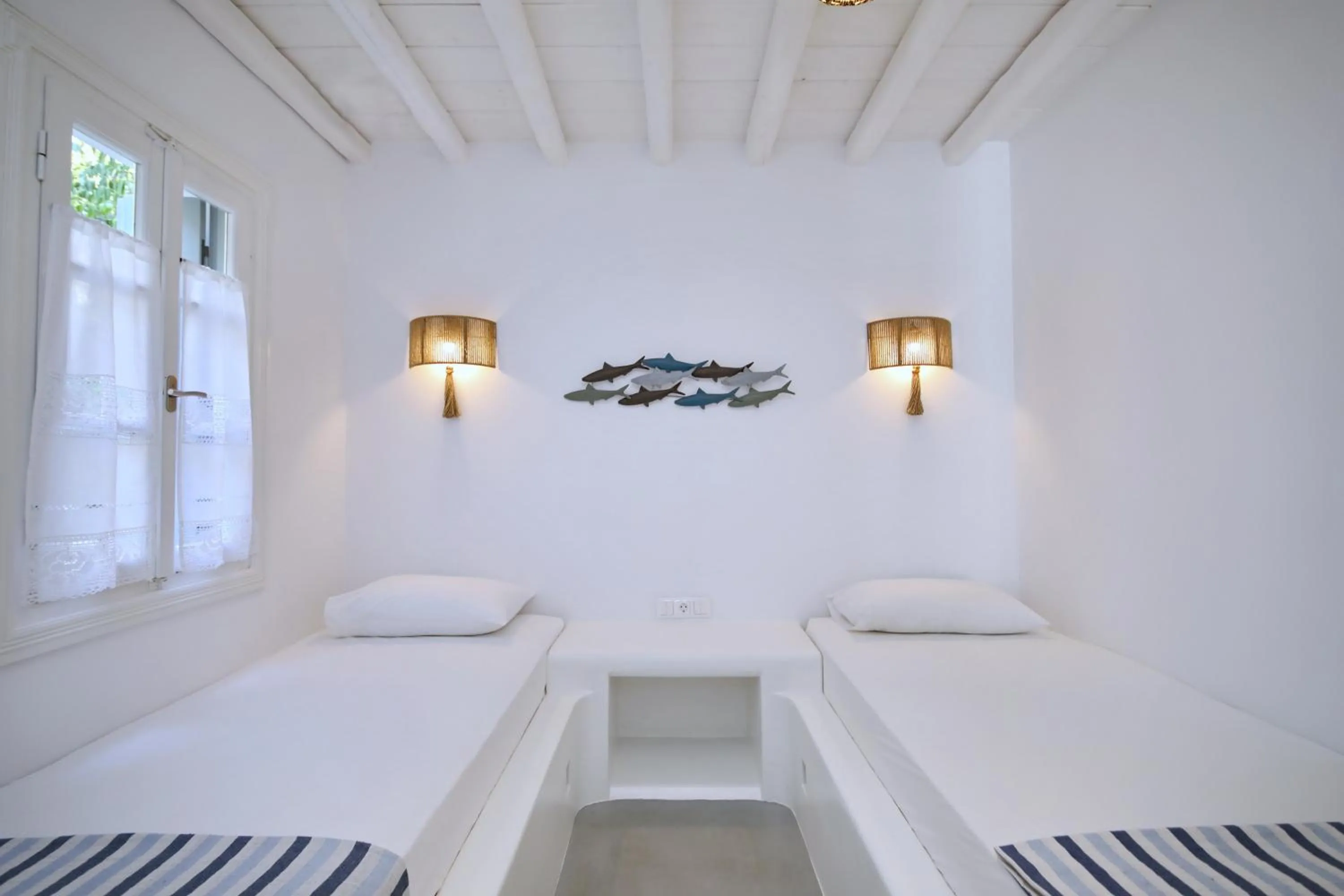 Decorative detail, Bed in Evlalia Studios & Villas