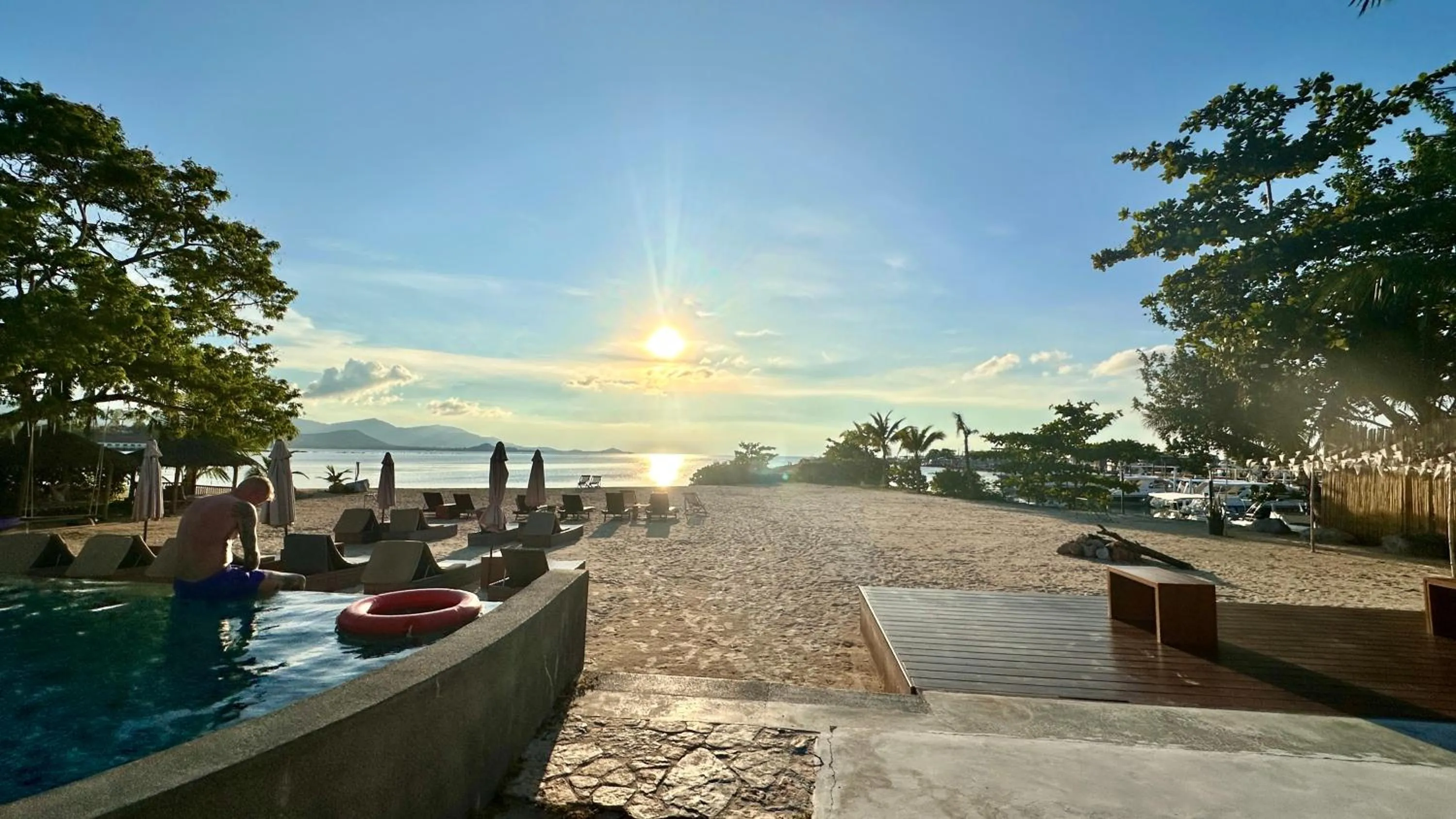 Pool view in Deva Beach Resort Samui