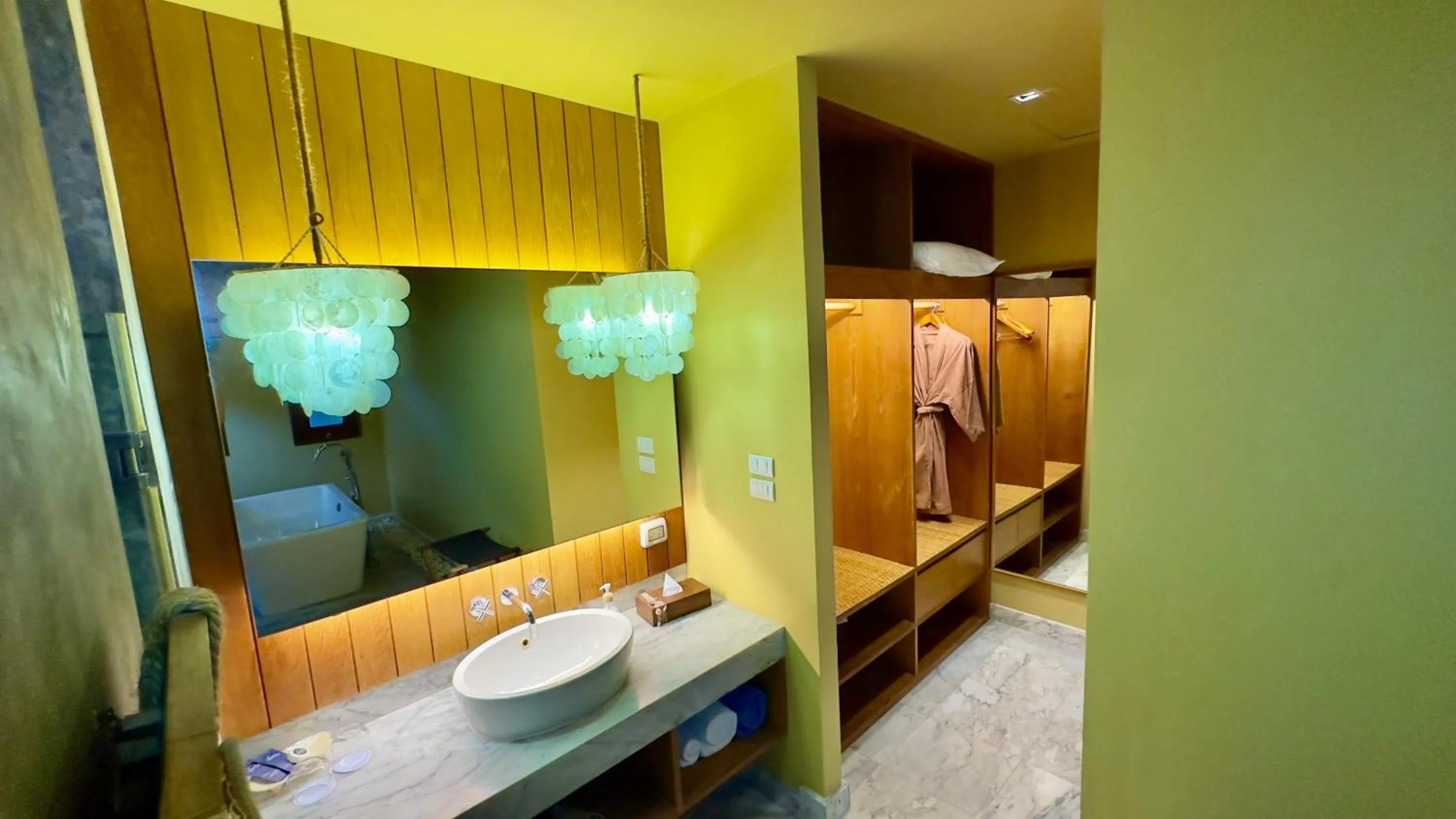 Bathroom, Bed in Deva Beach Resort Samui