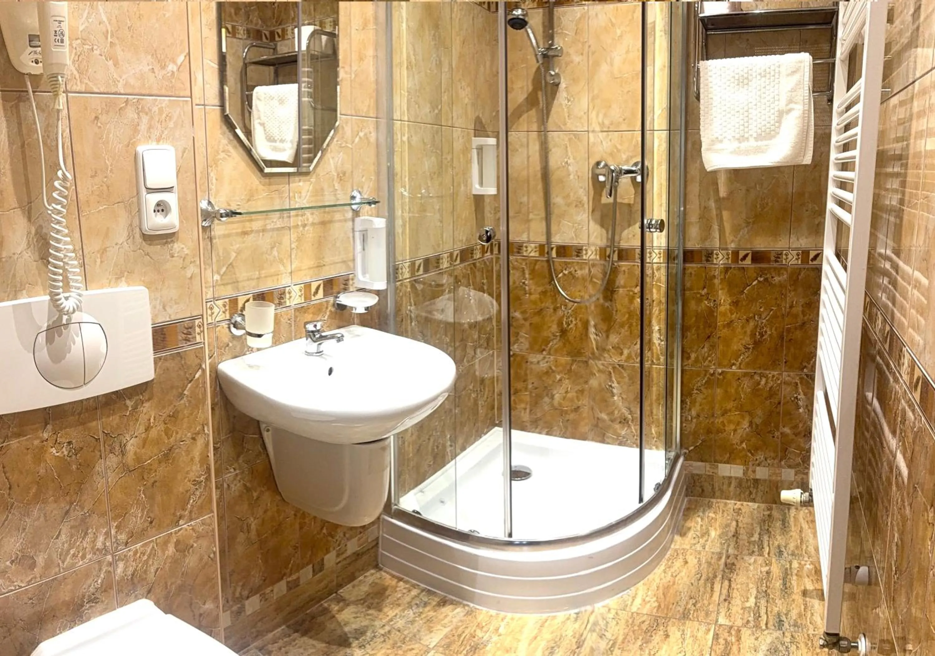 Shower in Hotel Liliova Prague Old Town