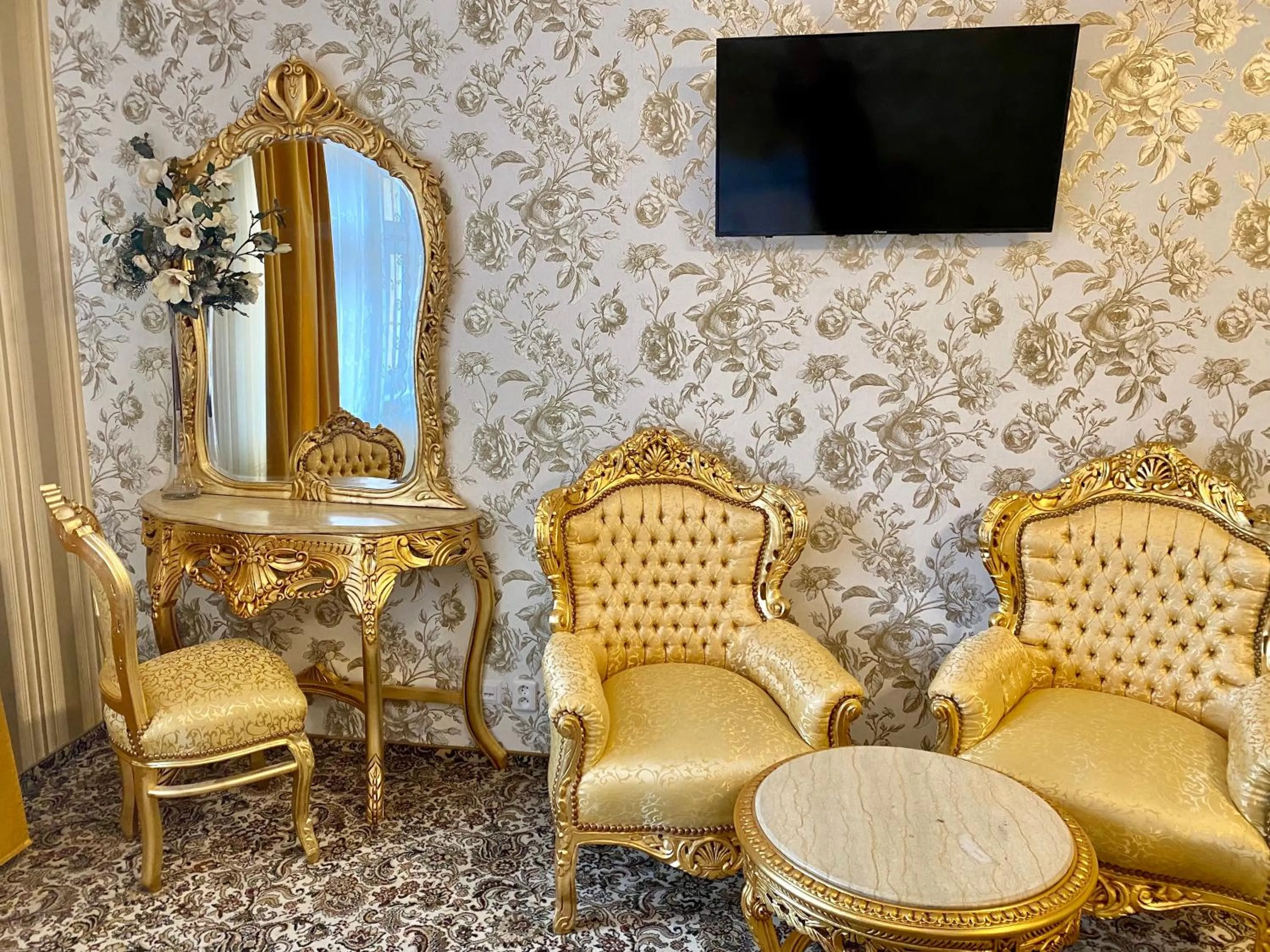 Seating area in Hotel Liliova Prague Old Town