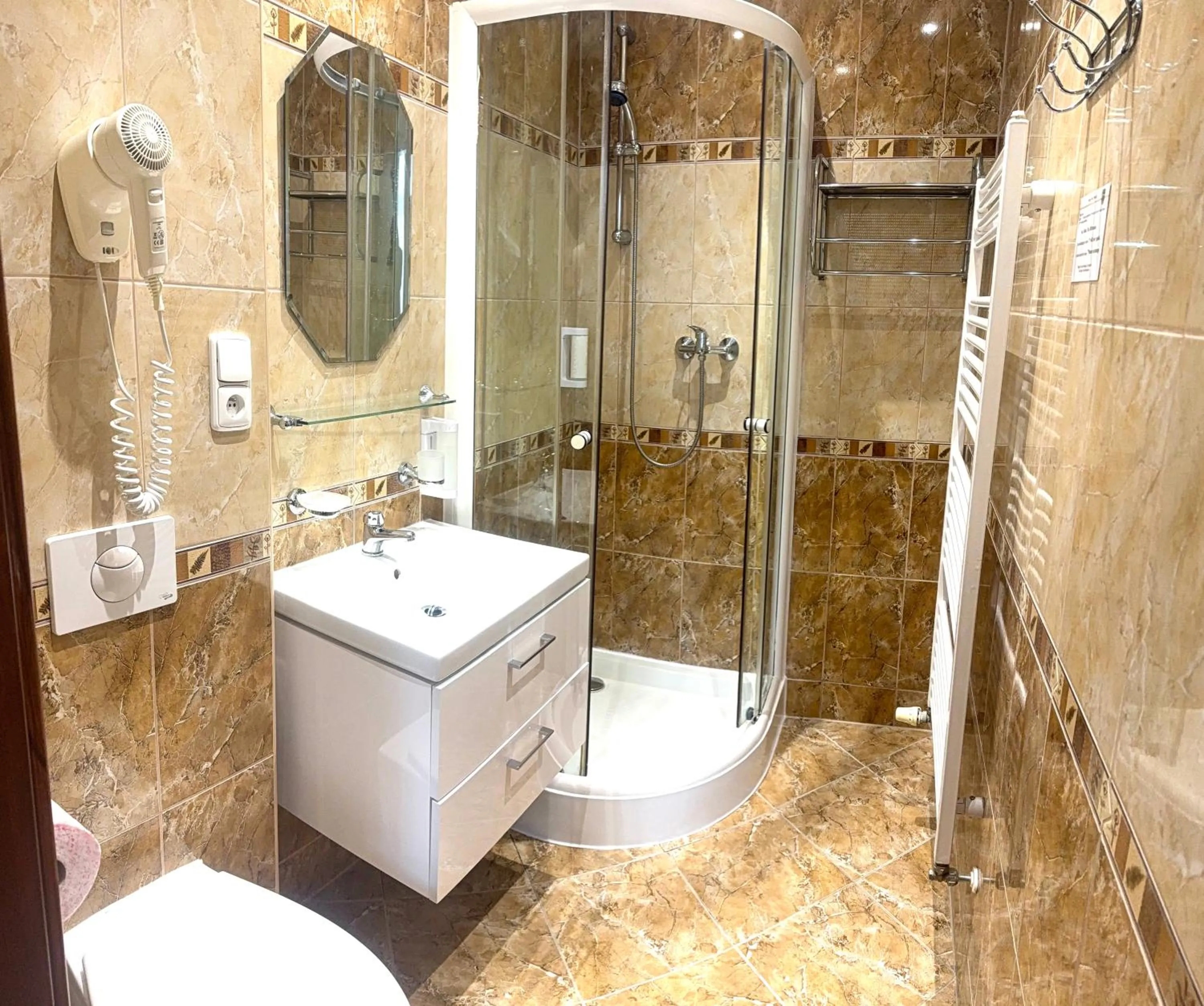 Shower in Hotel Liliova Prague Old Town