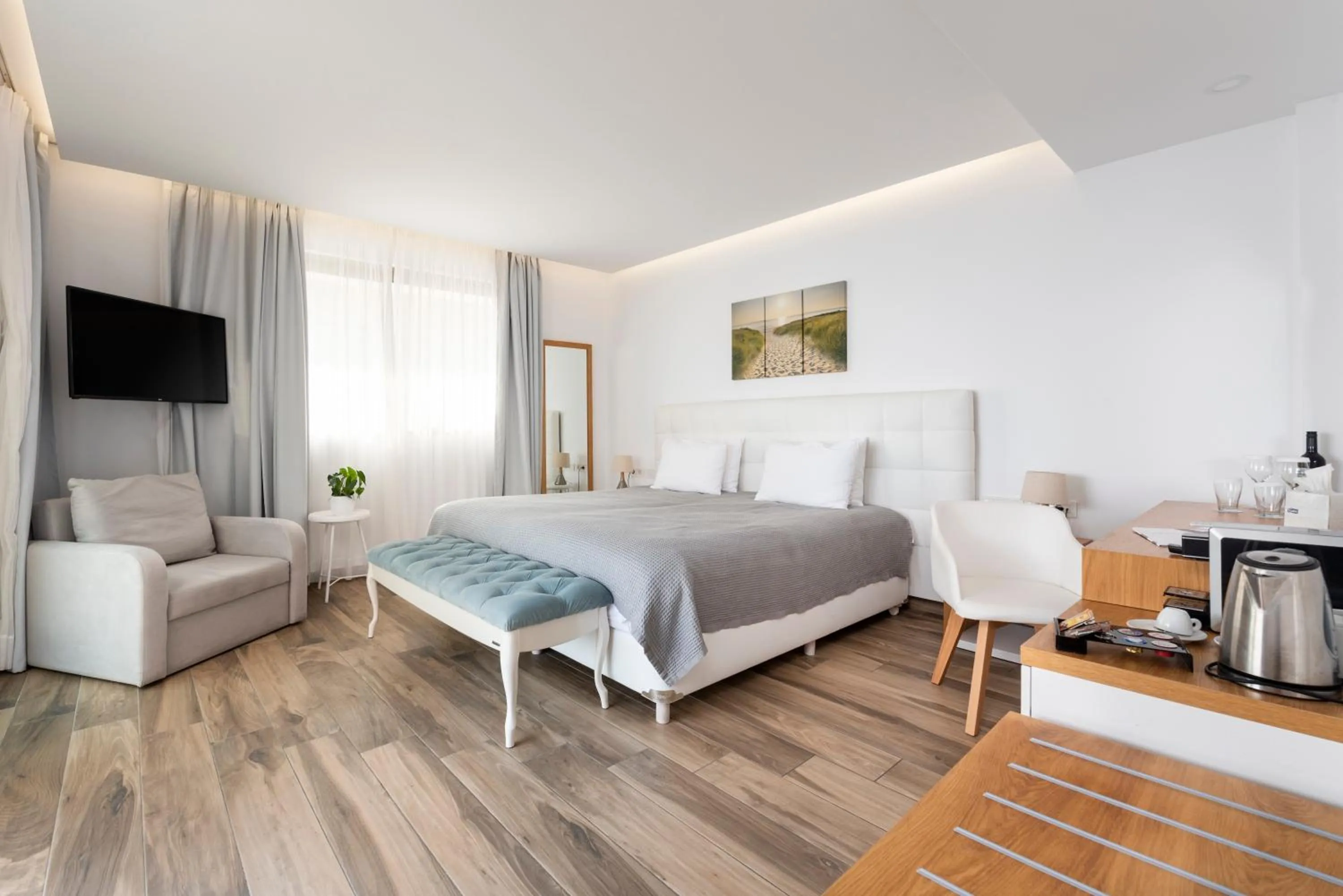 Bed in White Rock of Kos Hotel - Adults only