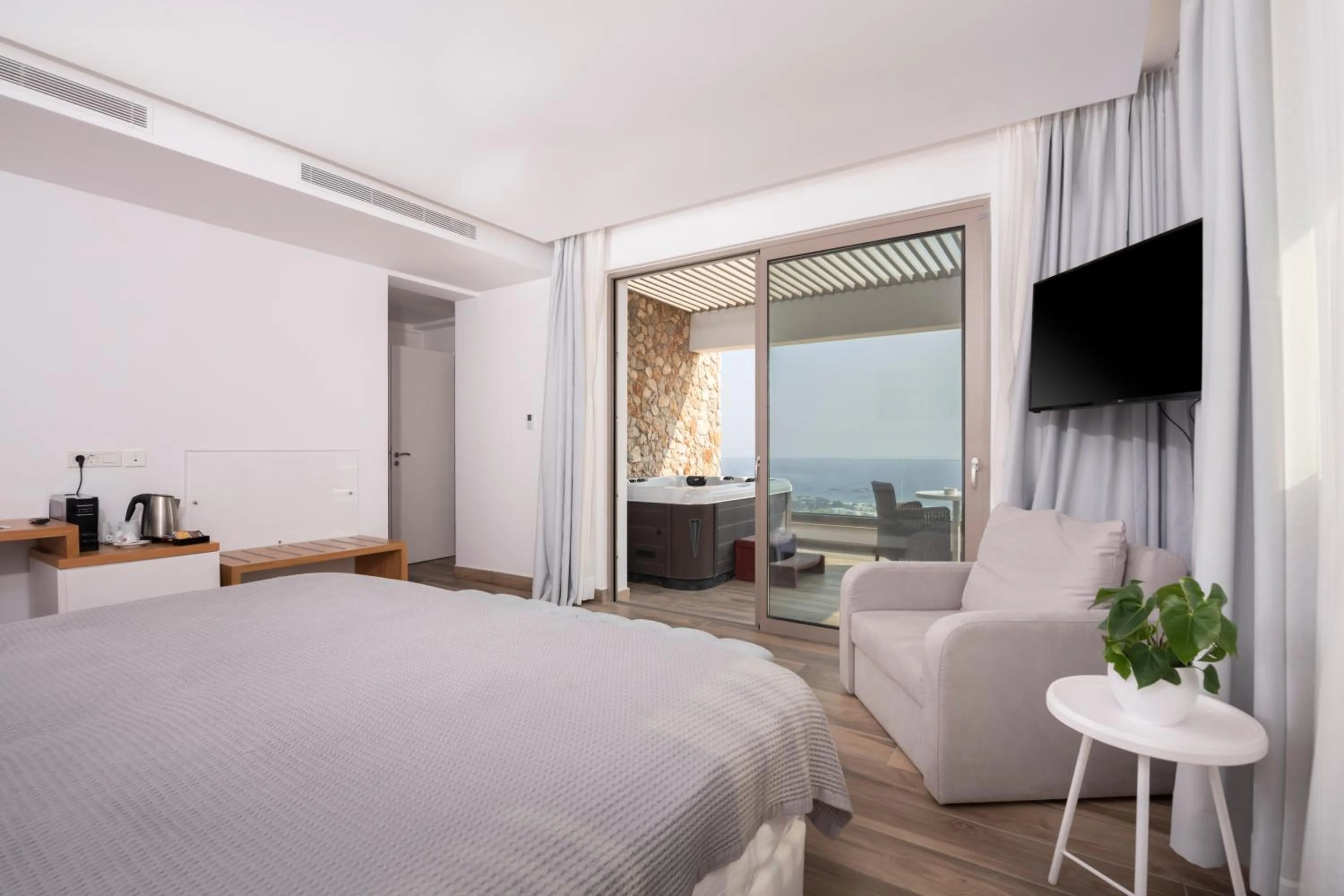 Bed in White Rock of Kos Hotel - Adults only